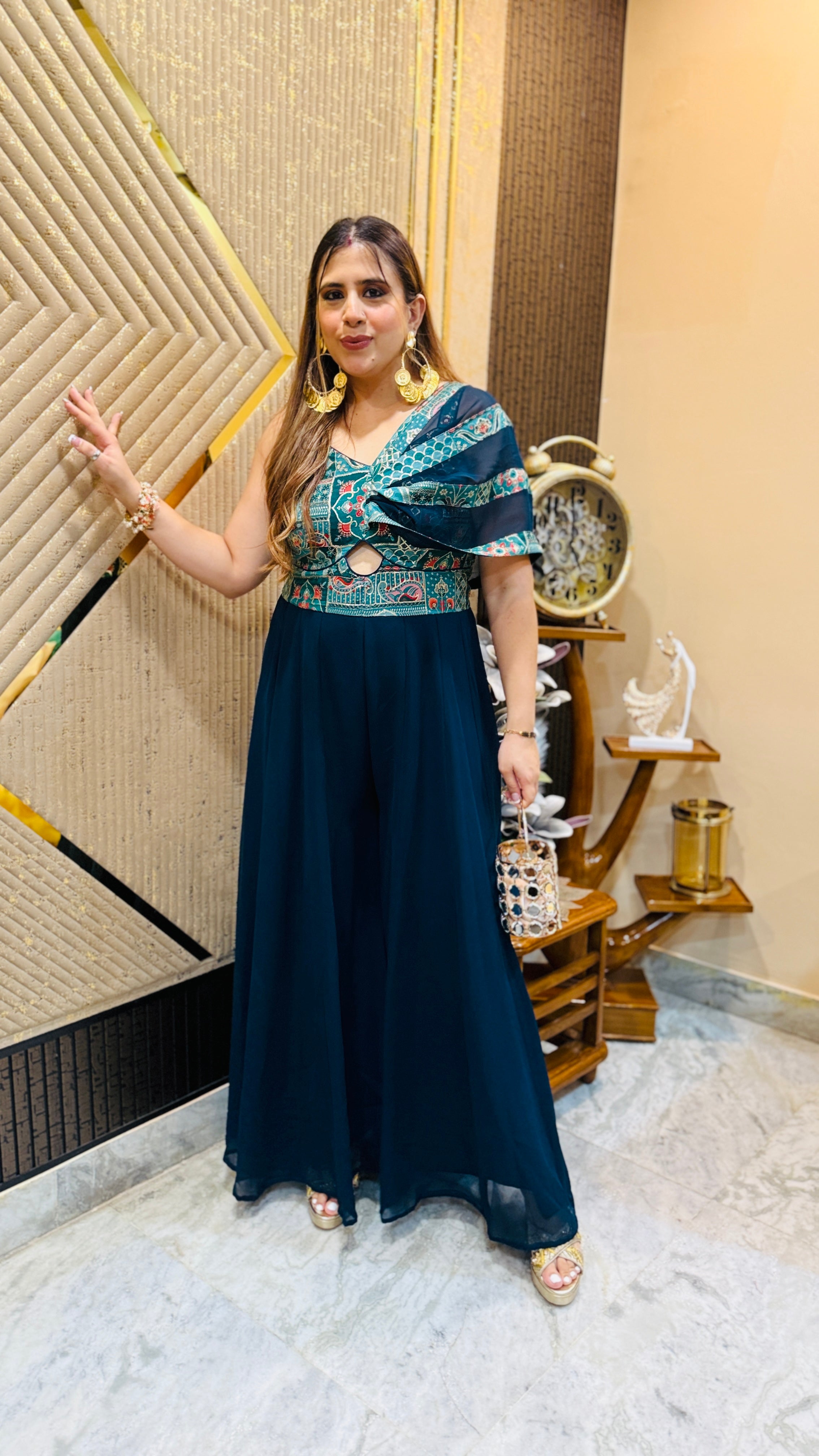 Peacock Diwali Jumpsuit