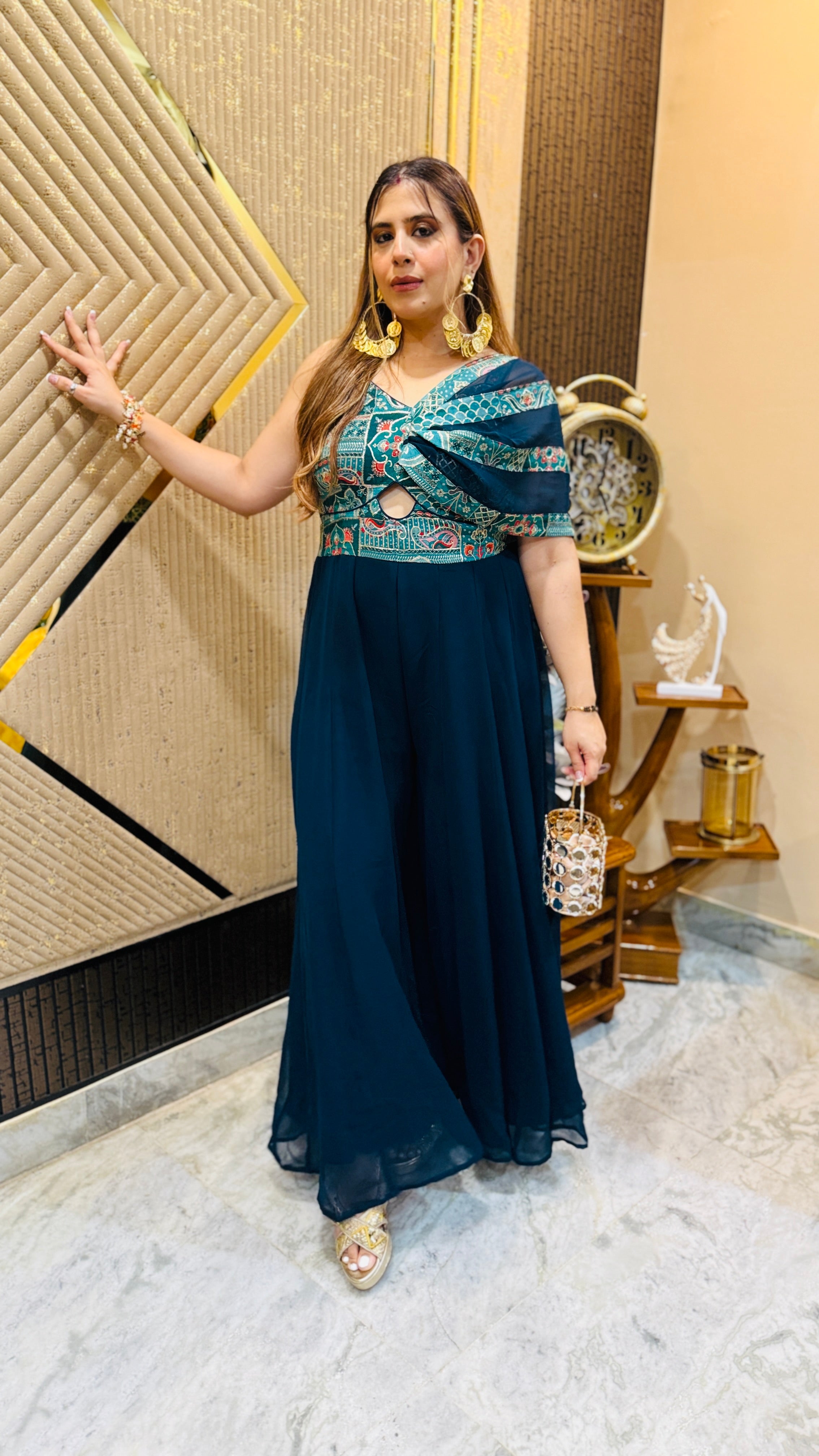 Peacock Diwali Jumpsuit