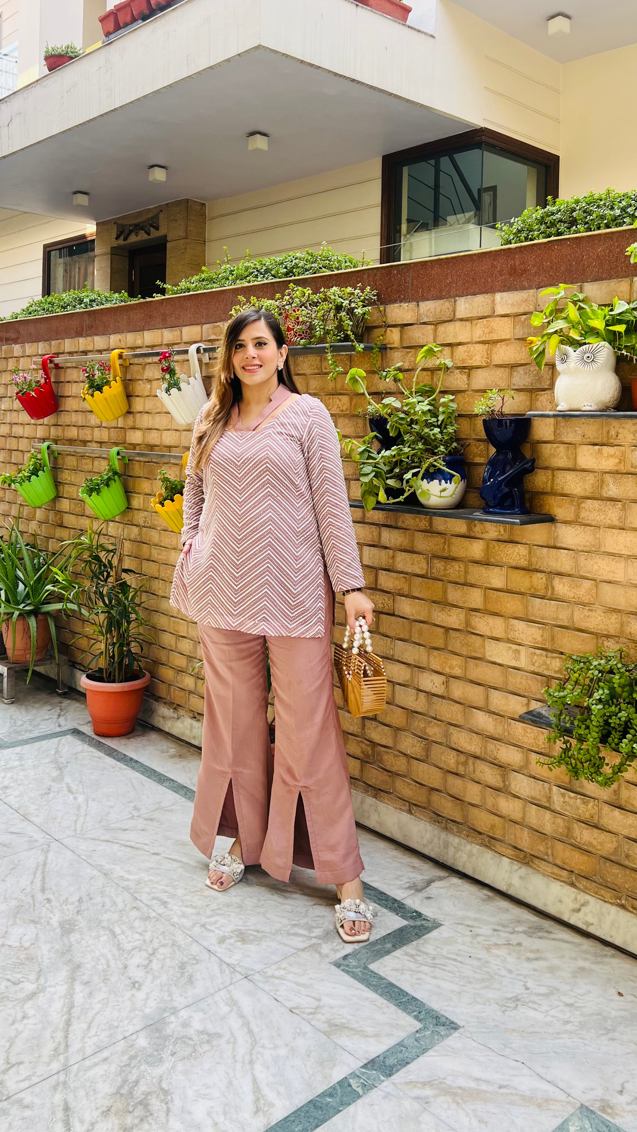 Pastel Brown Pearl Co-Ord