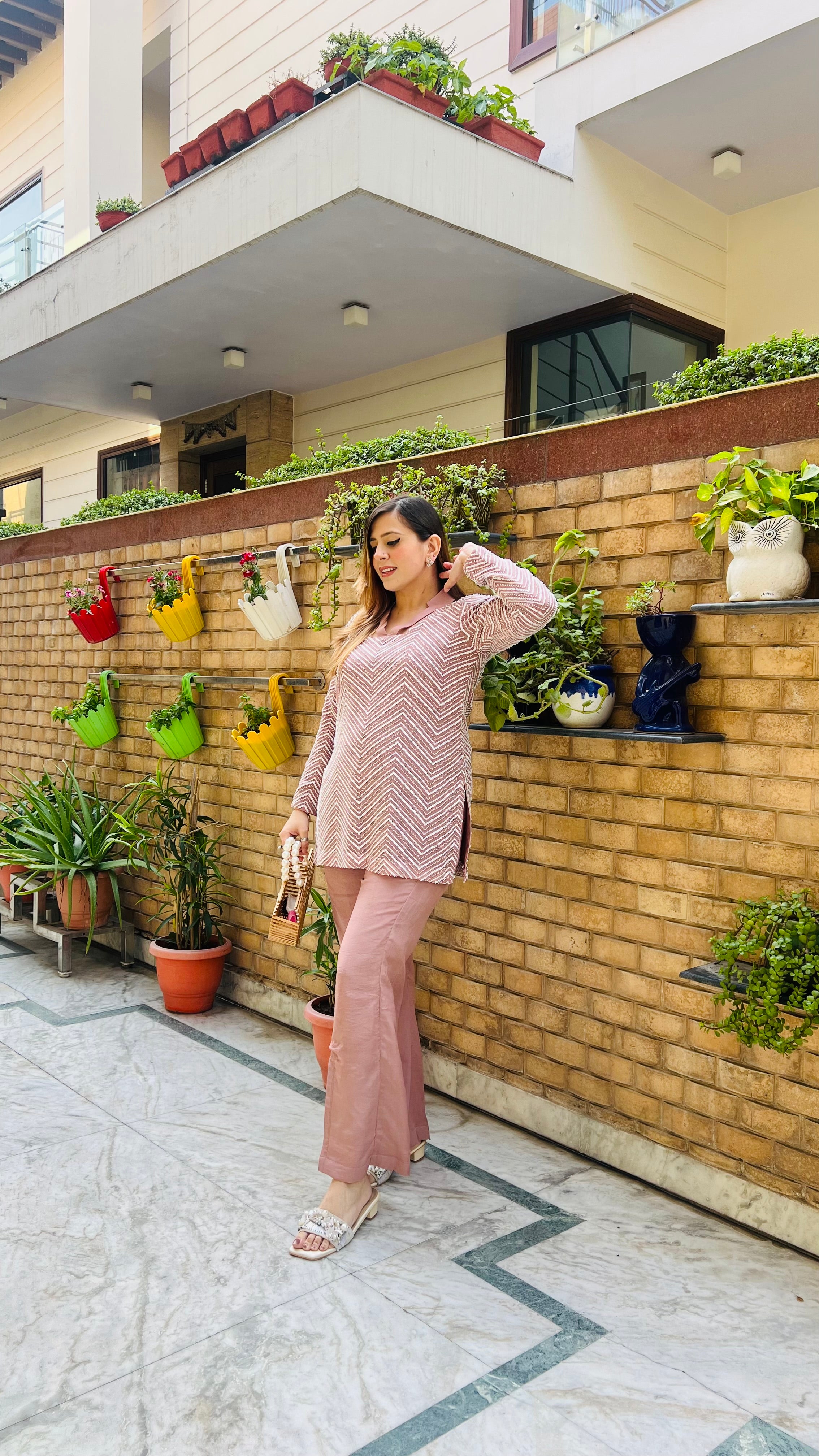 Pastel Brown Pearl Co-Ord