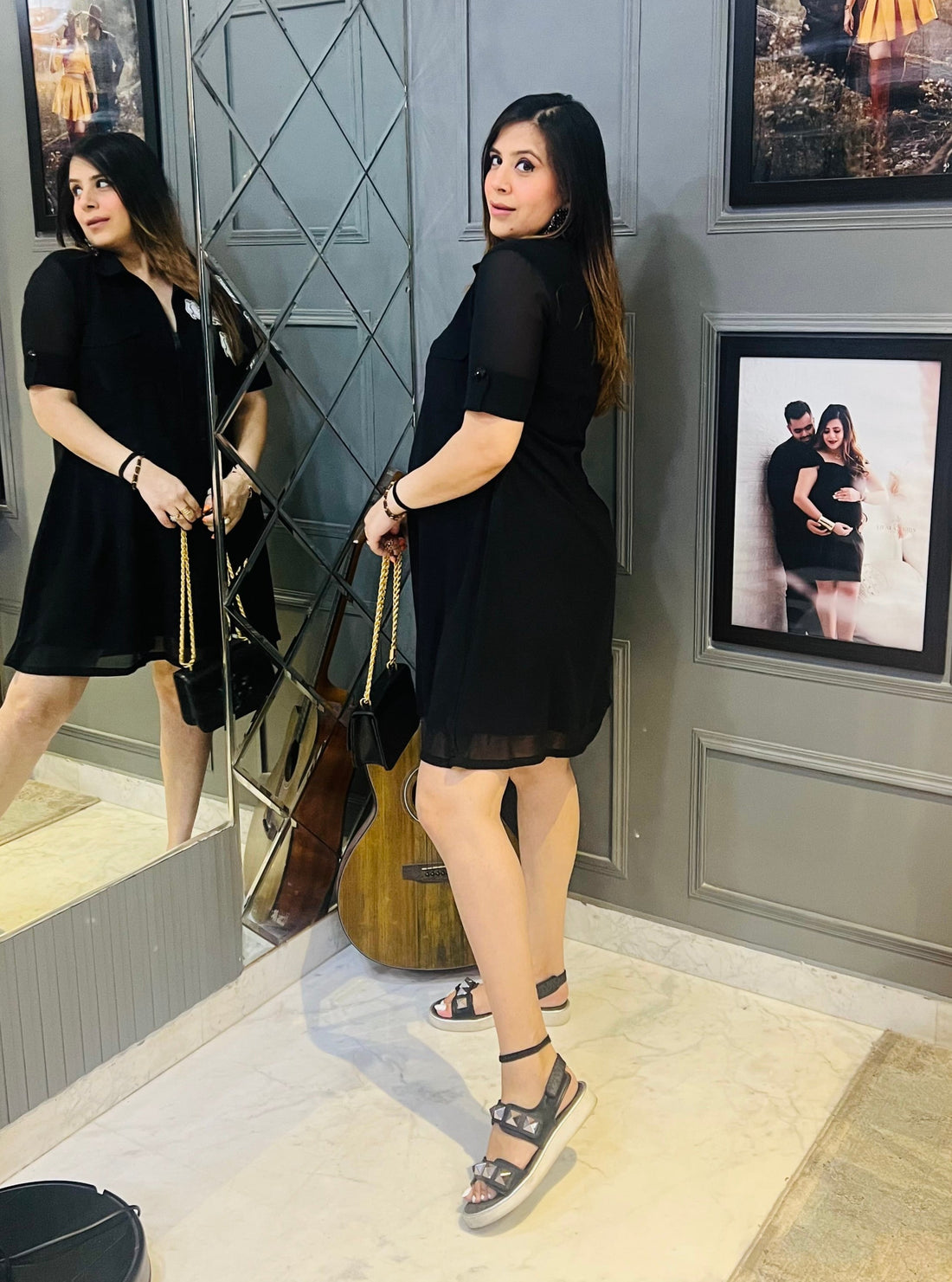 Black Sneaker Head Dress