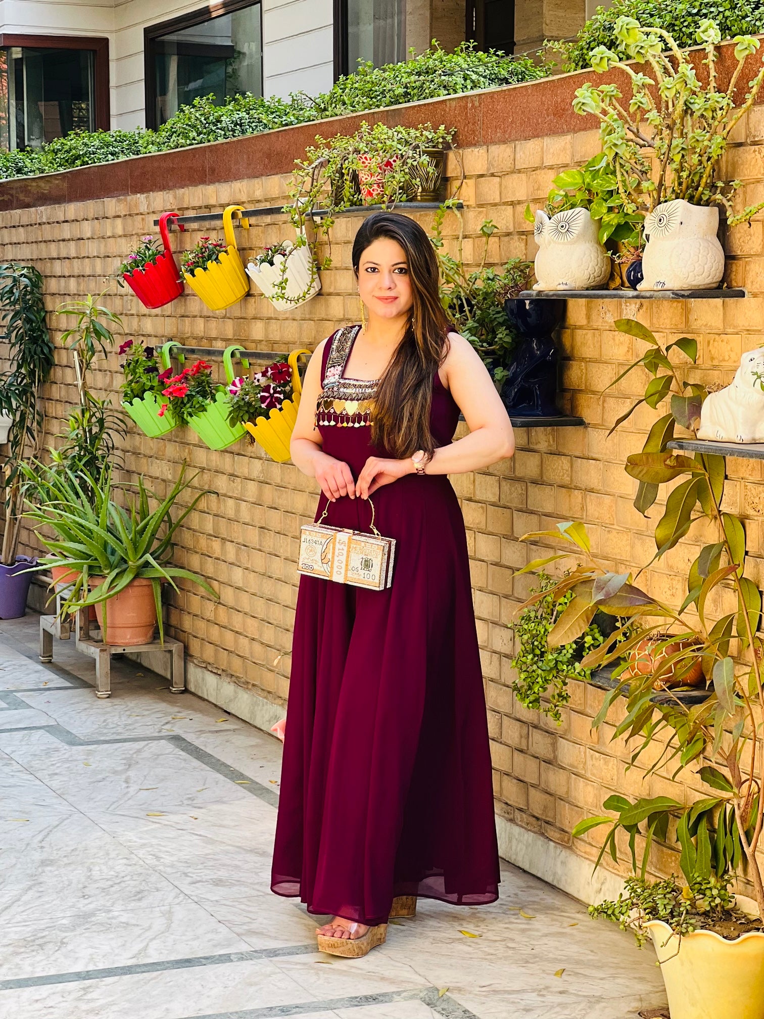 Wine Fringe Jumpsuit