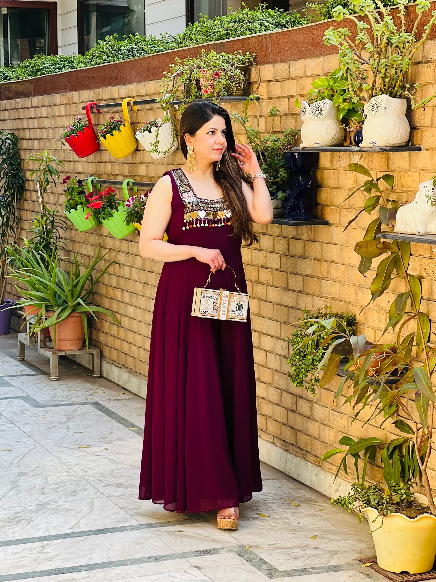 Wine Fringe Jumpsuit