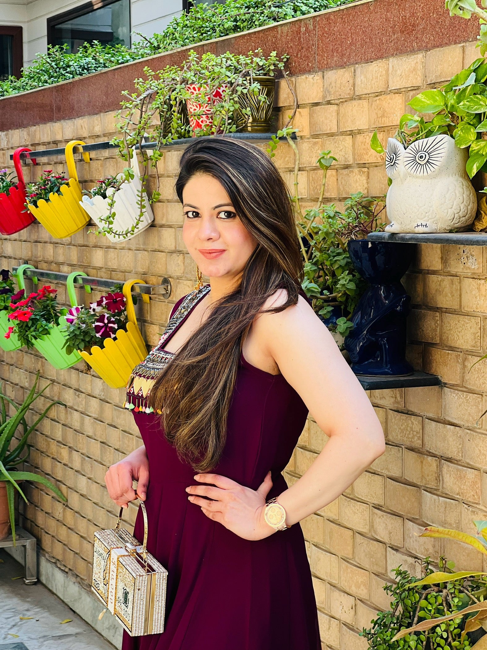 Wine Fringe Jumpsuit