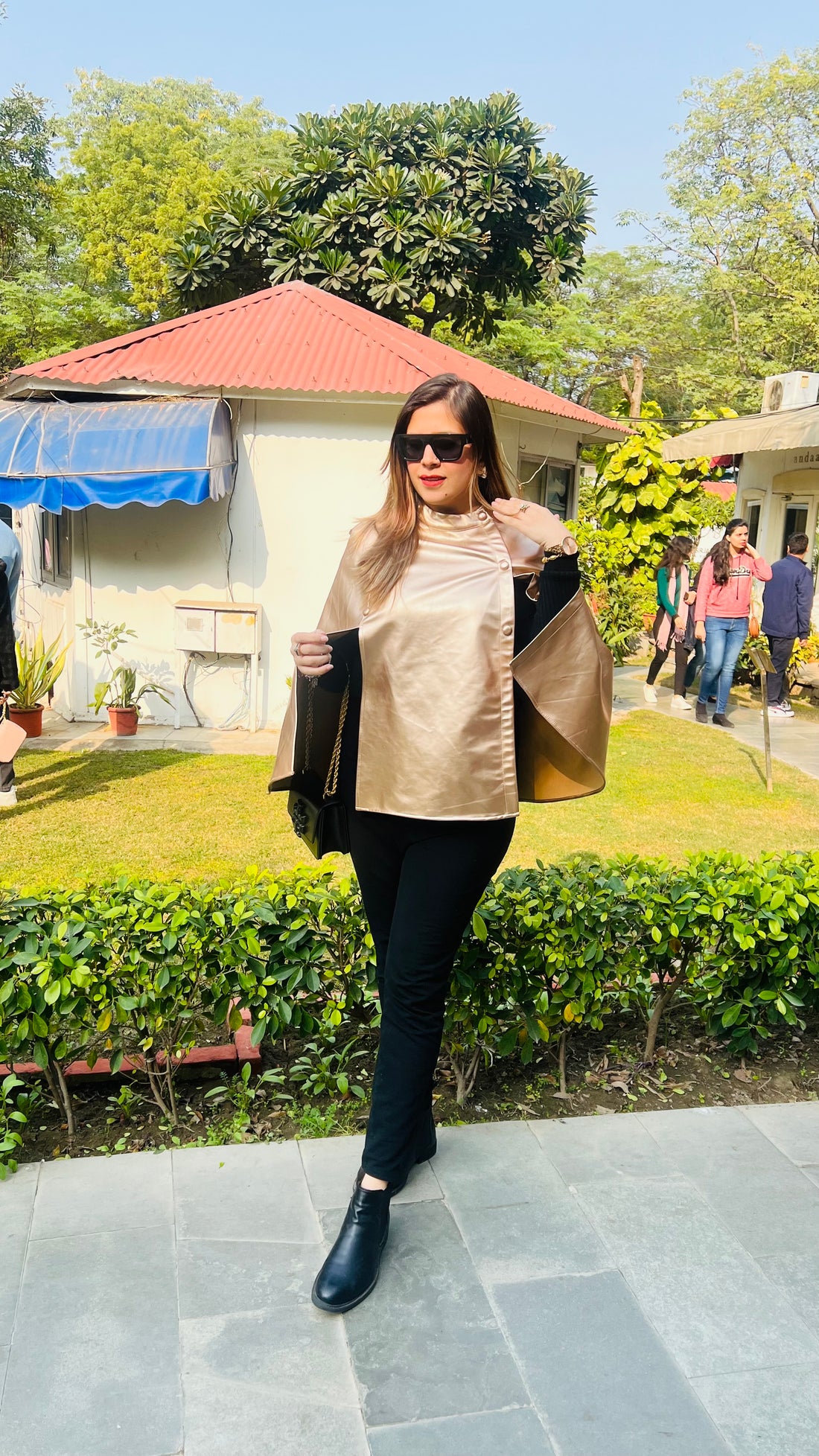 Gold Leather Jacket Shrug