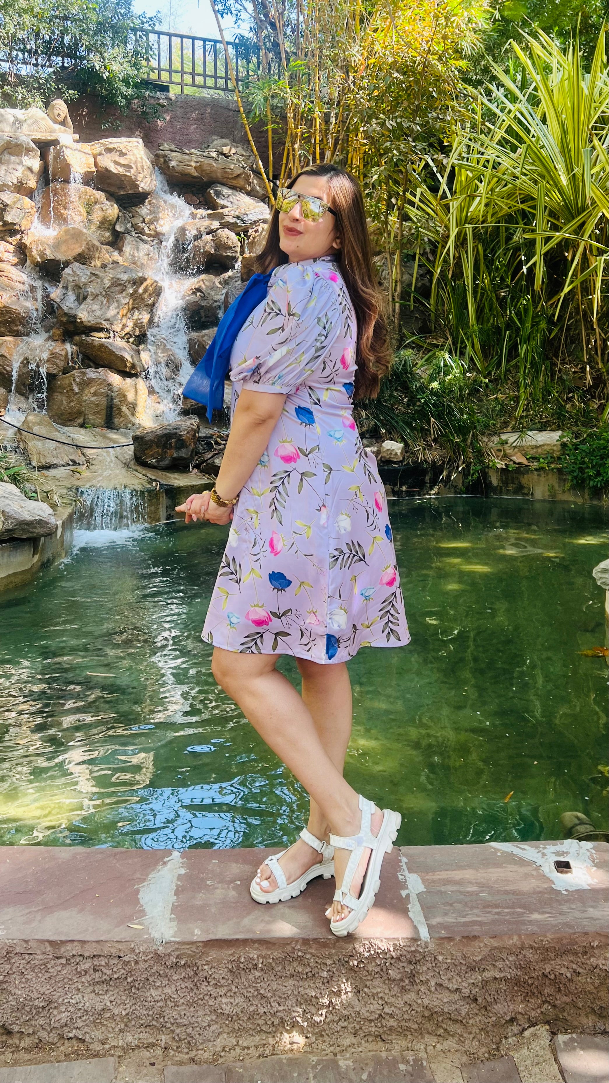 Lilac Italian Satin Dress