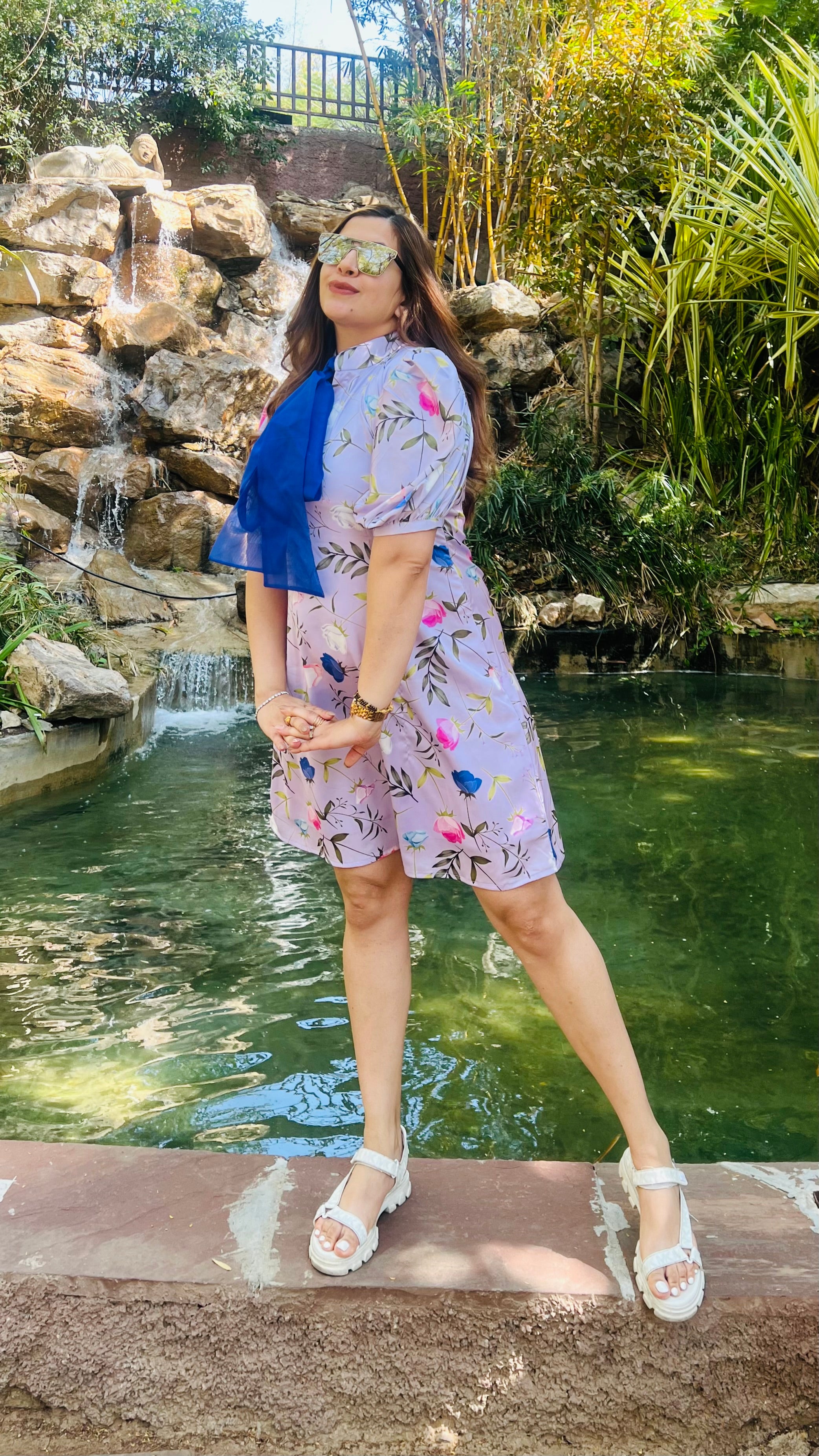 Lilac Italian Satin Dress