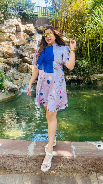 Lilac Italian Satin Dress