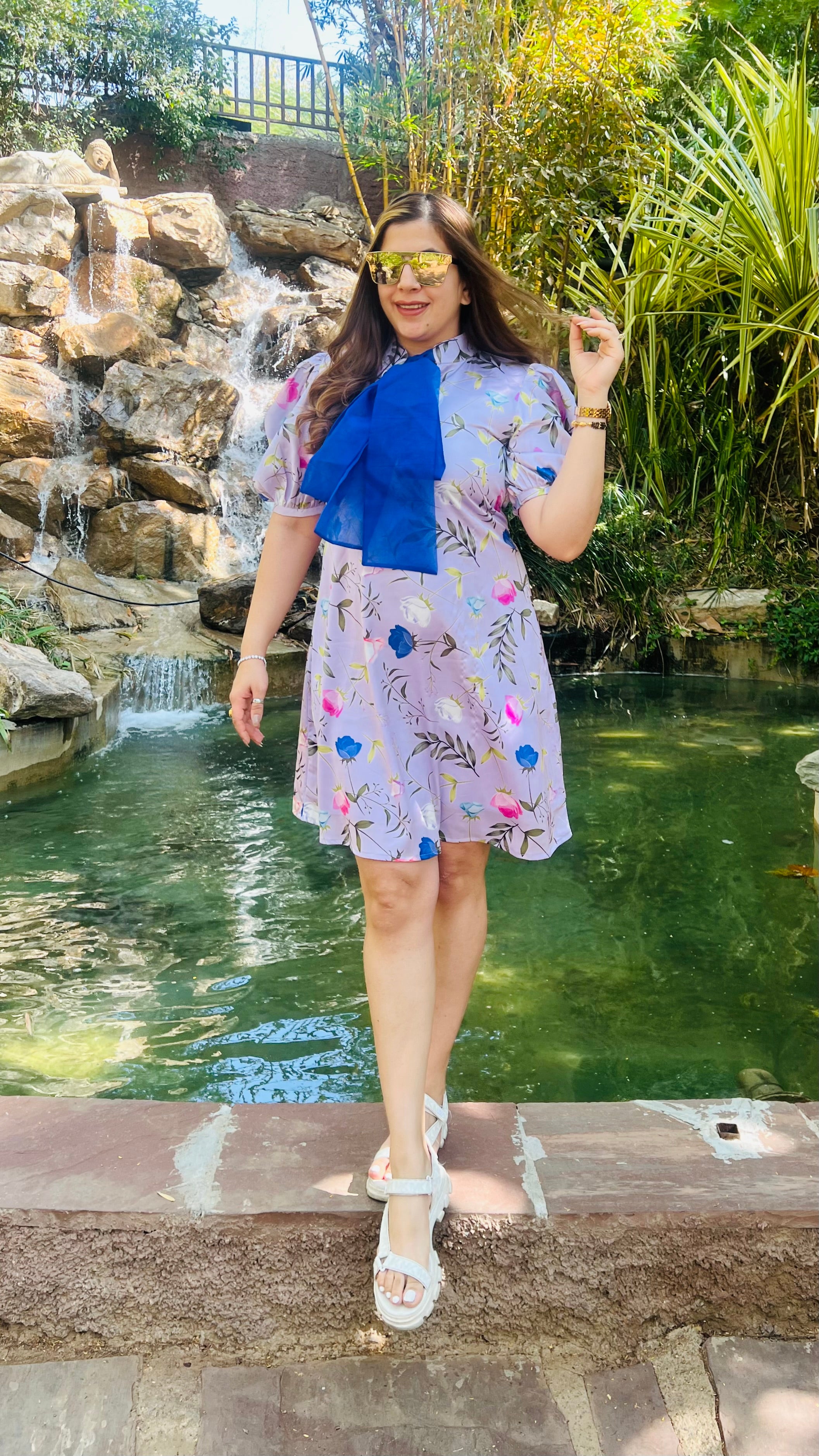 Lilac Italian Satin Dress