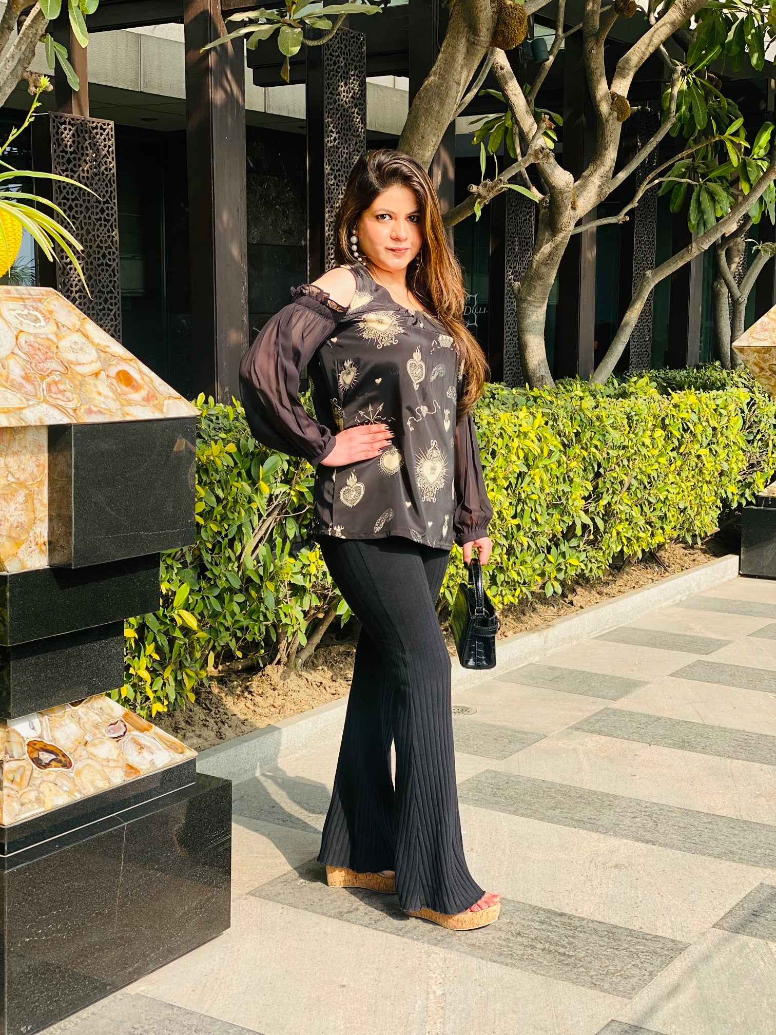 Black Lock & Key Top