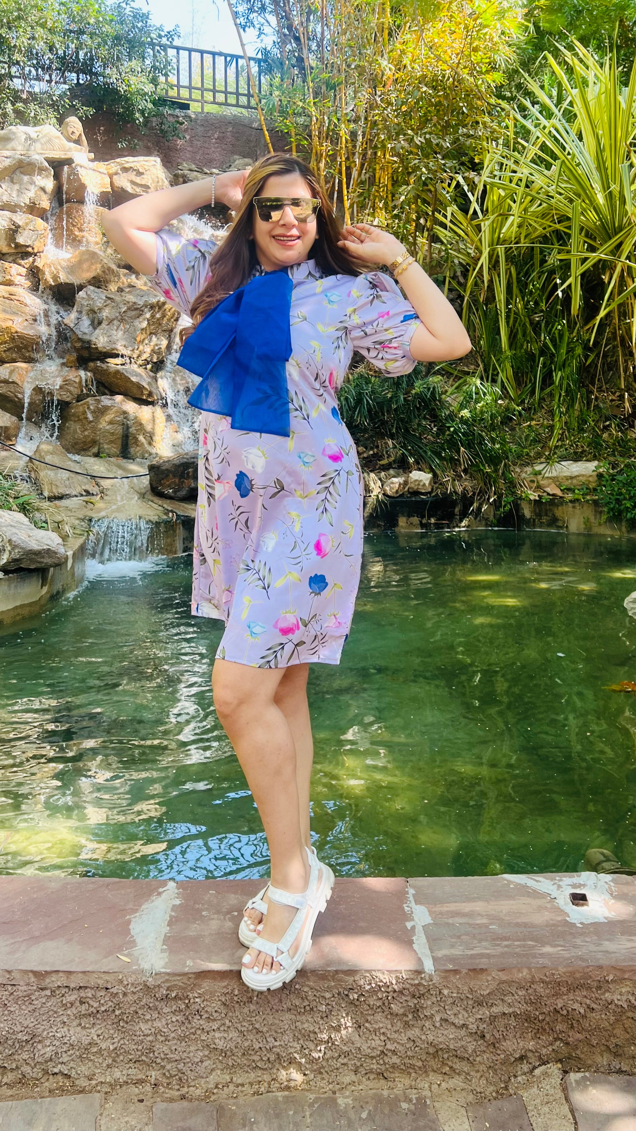 Lilac Italian Satin Dress