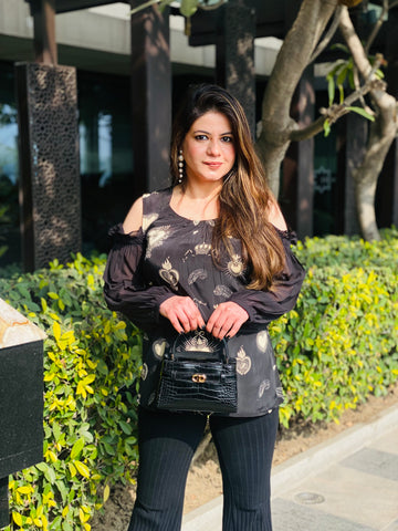 Black Lock & Key Top