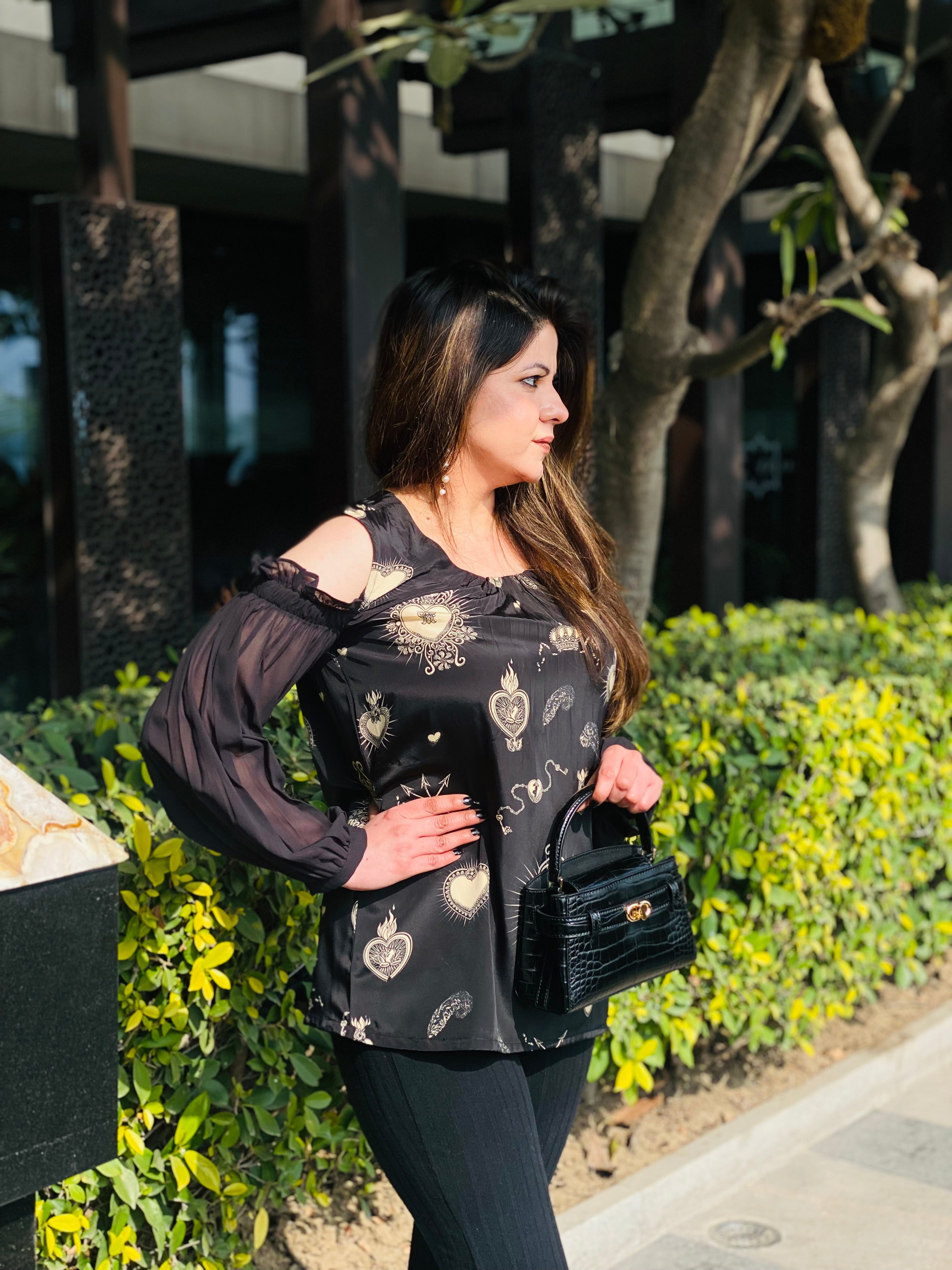 Black Lock & Key Top