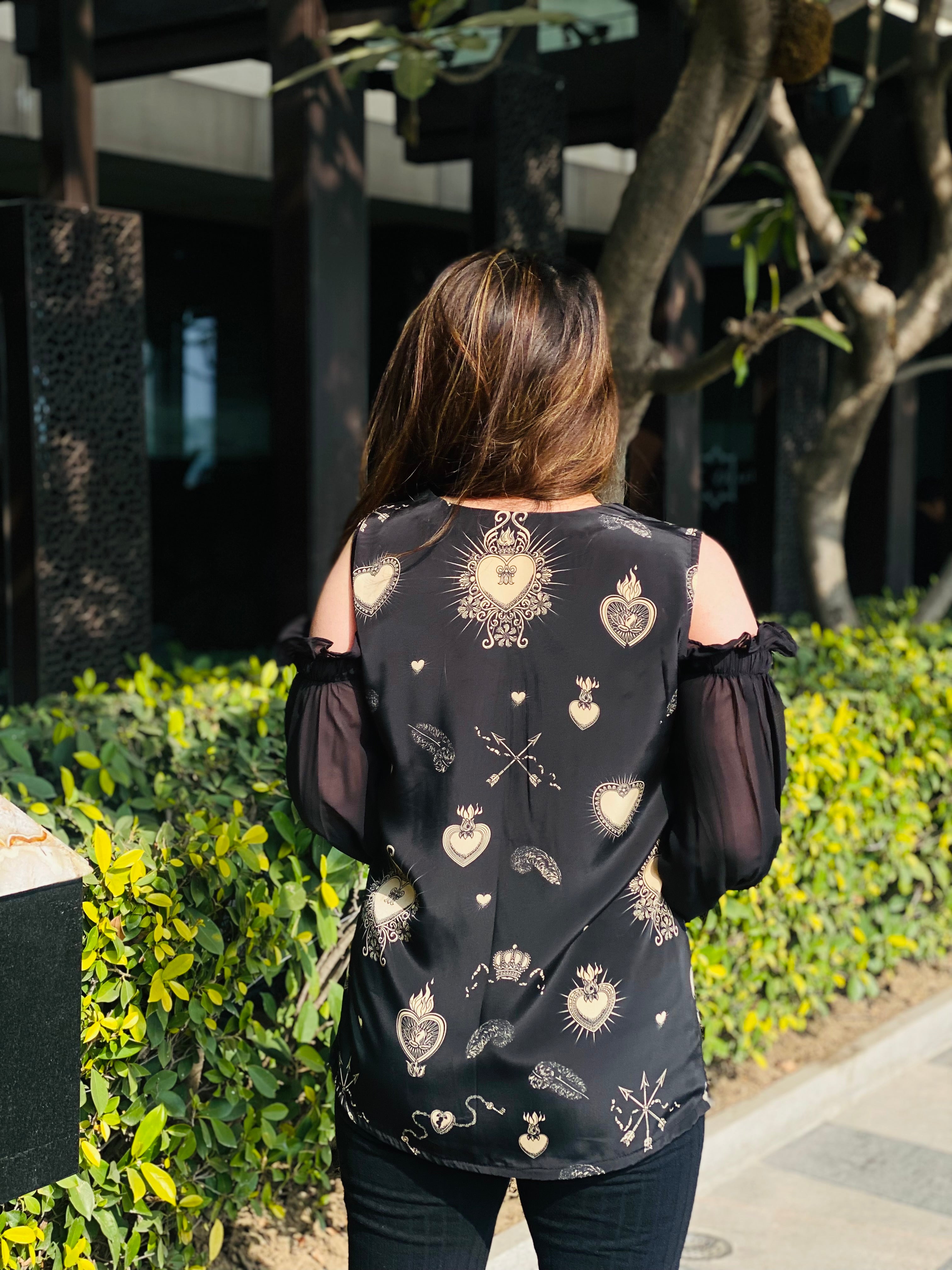 Black Lock & Key Top