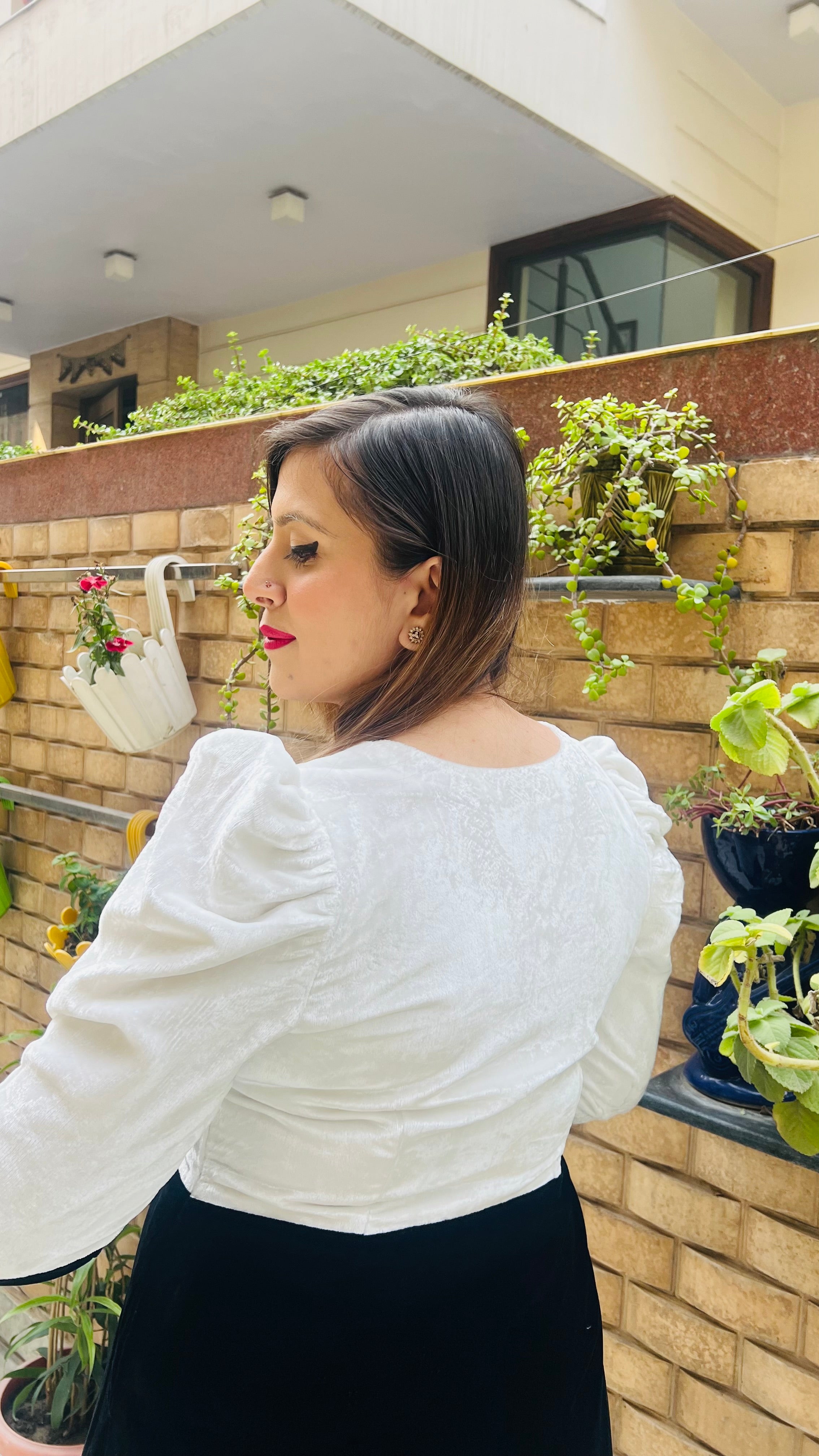 Black & White Velvet Co-Ord