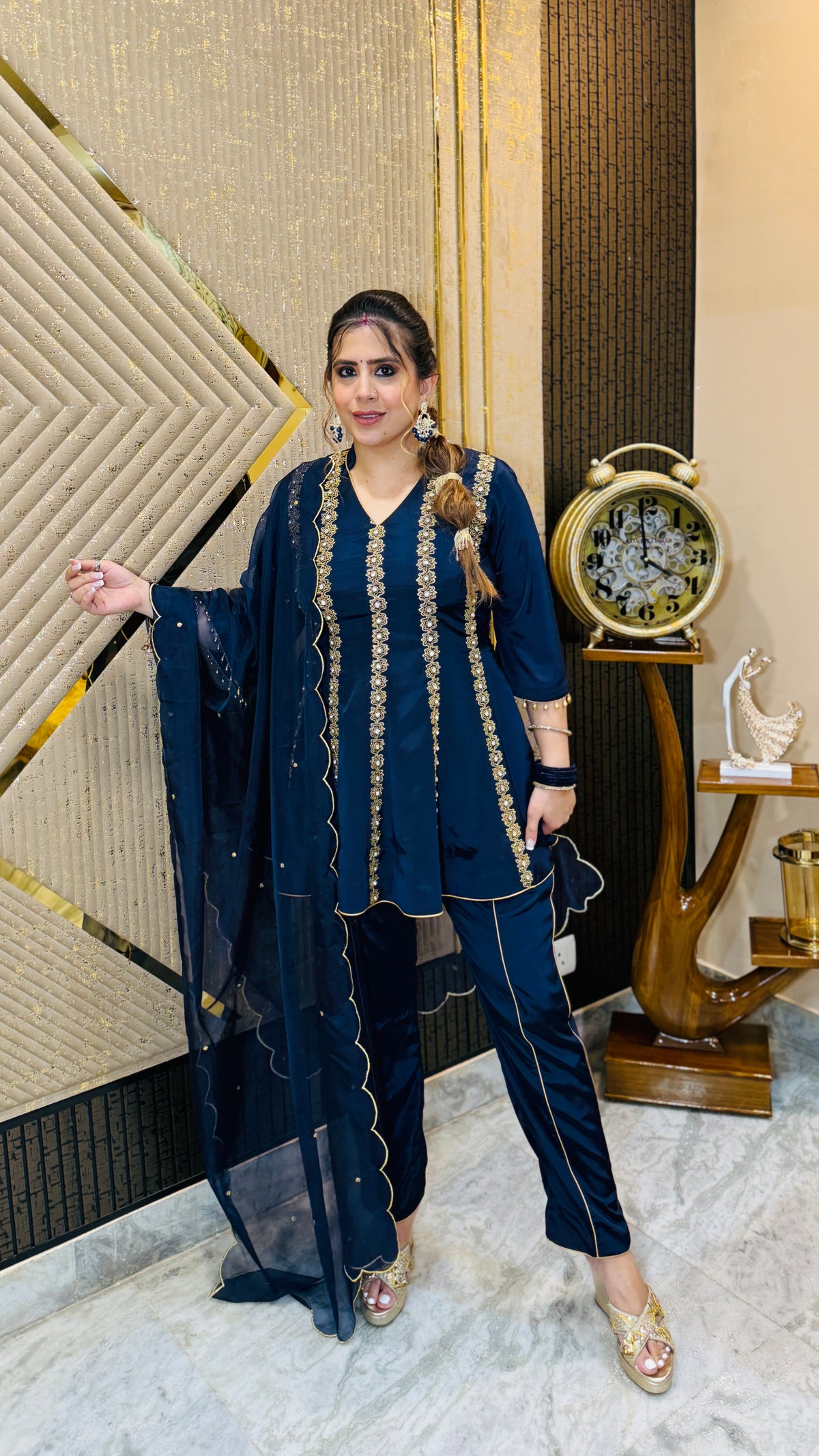Navy Blue Festive Suit