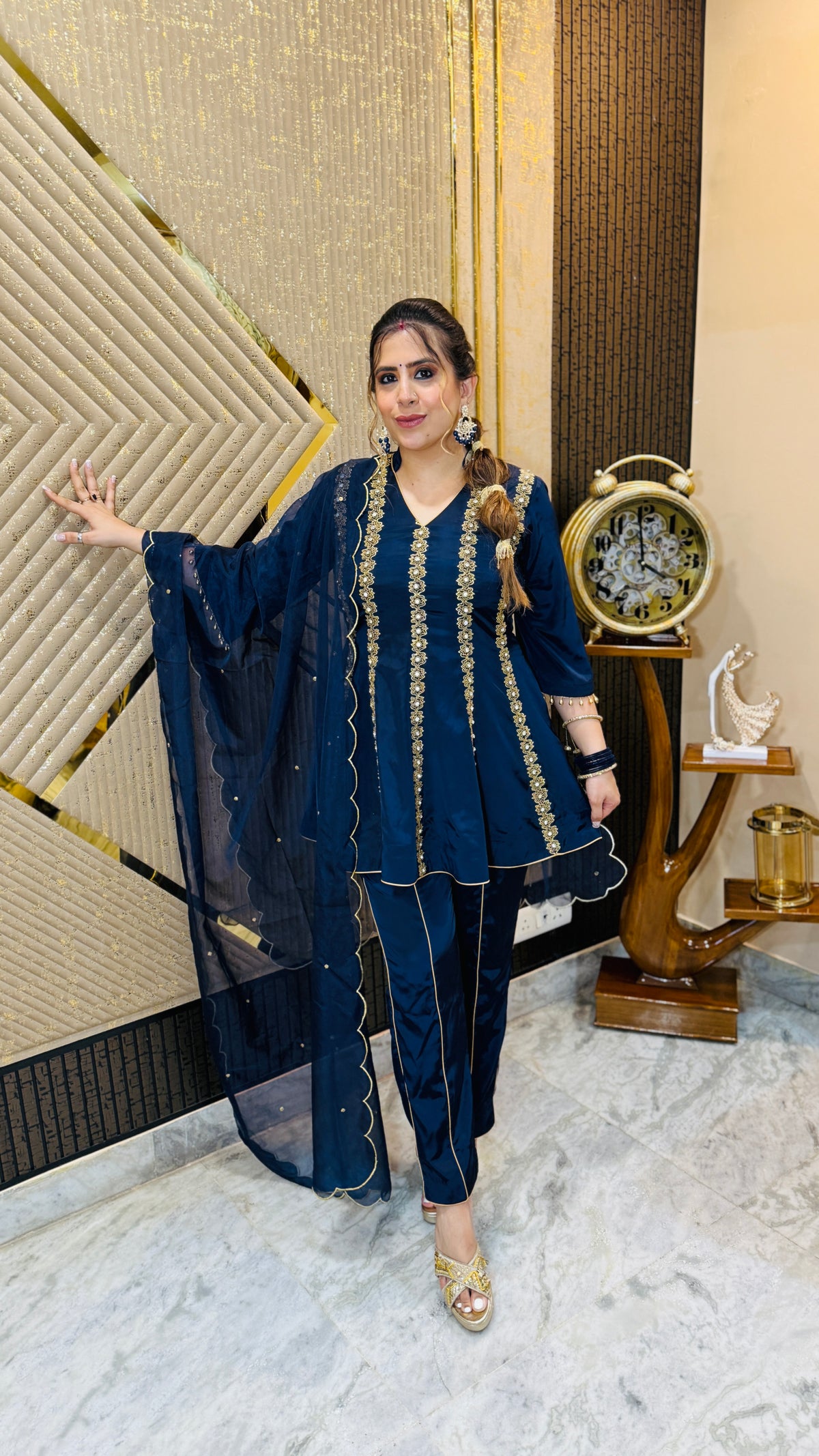 Navy Blue Festive Suit
