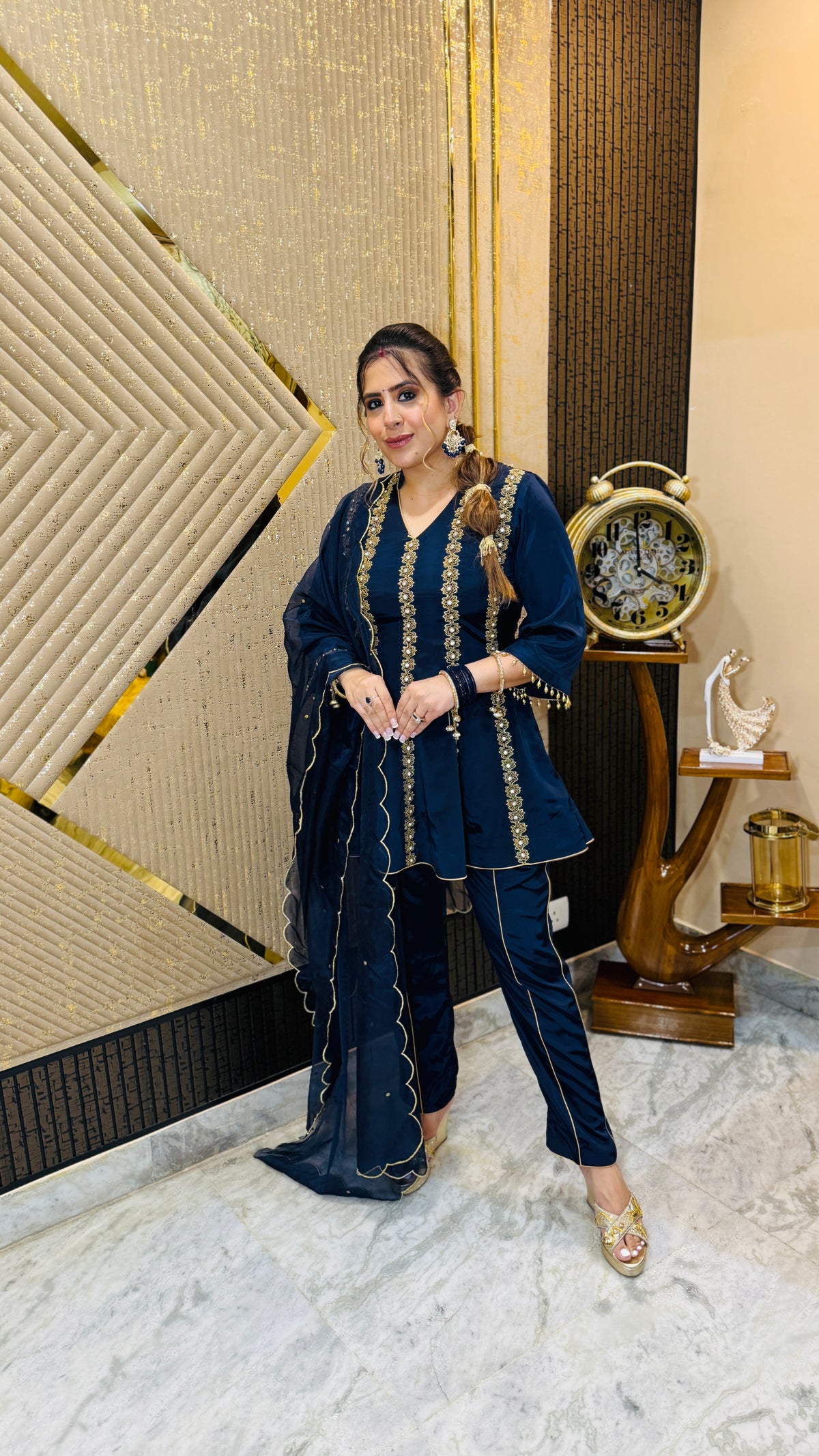 Navy Blue Festive Suit