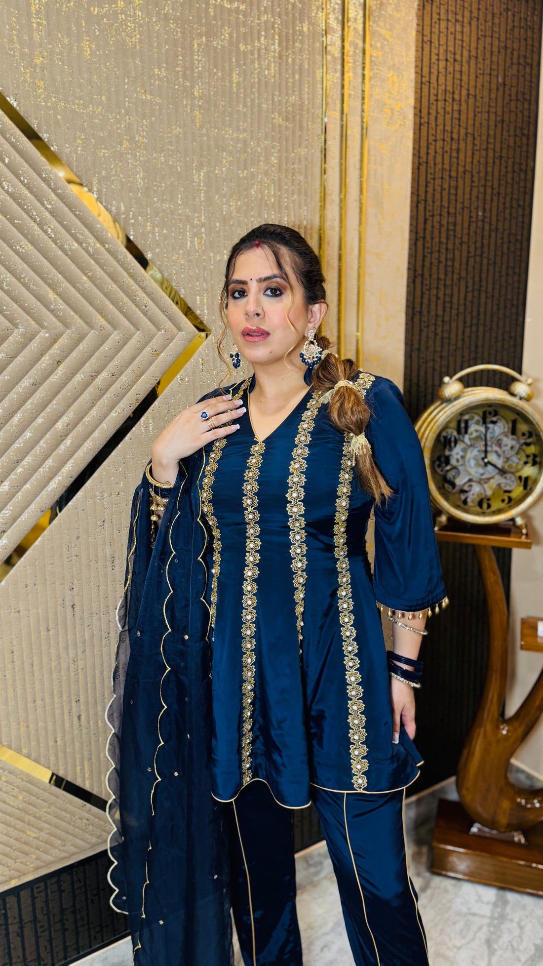 Navy Blue Festive Suit