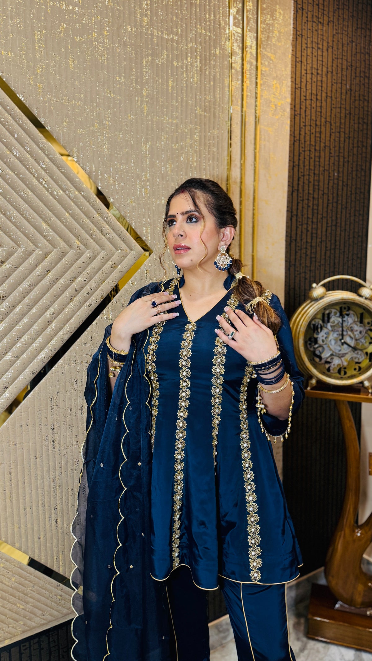 Navy Blue Festive Suit