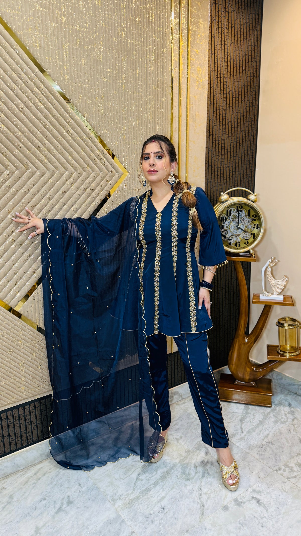 Navy Blue Festive Suit