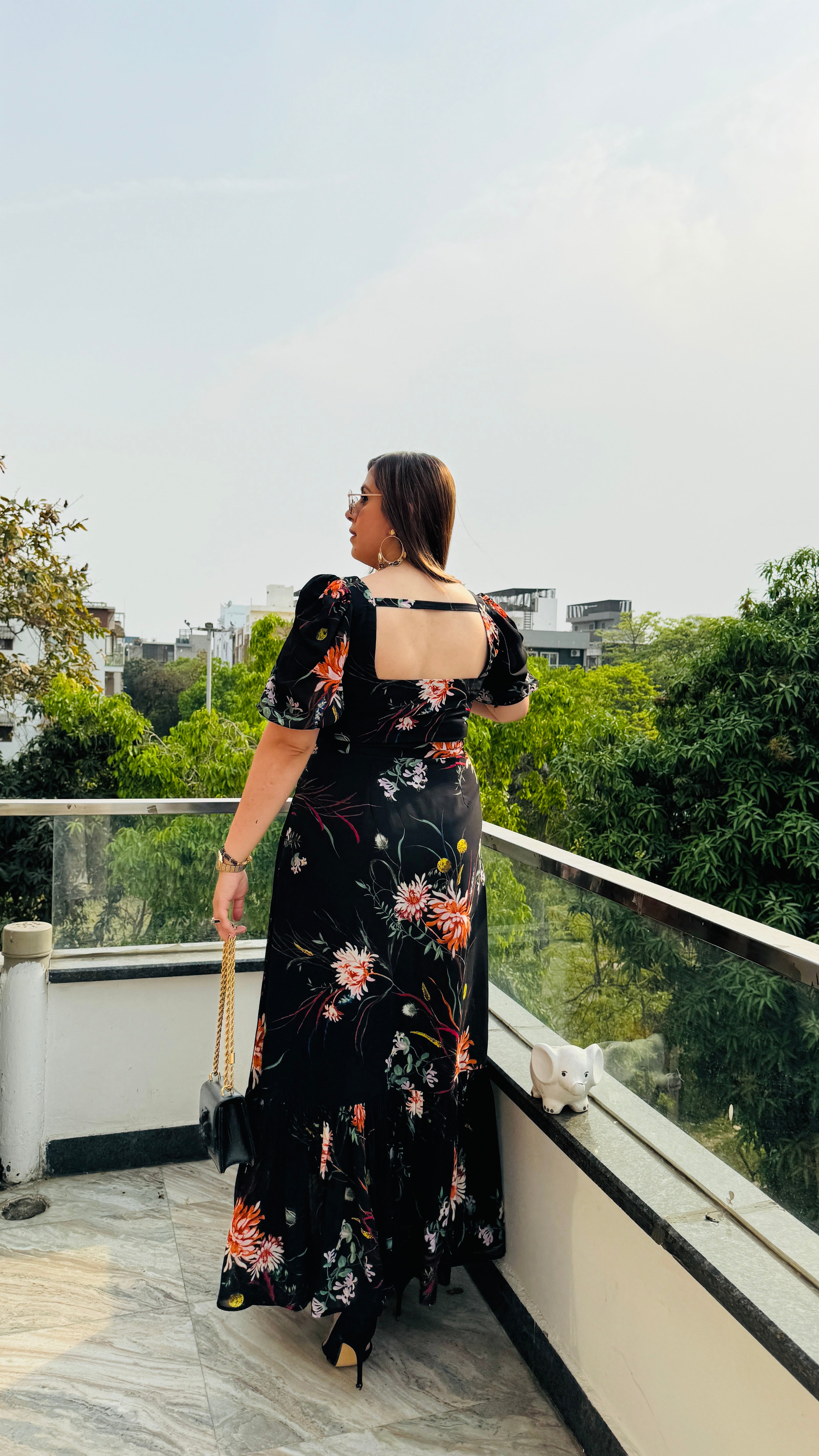 Black Cut Maxi Dress