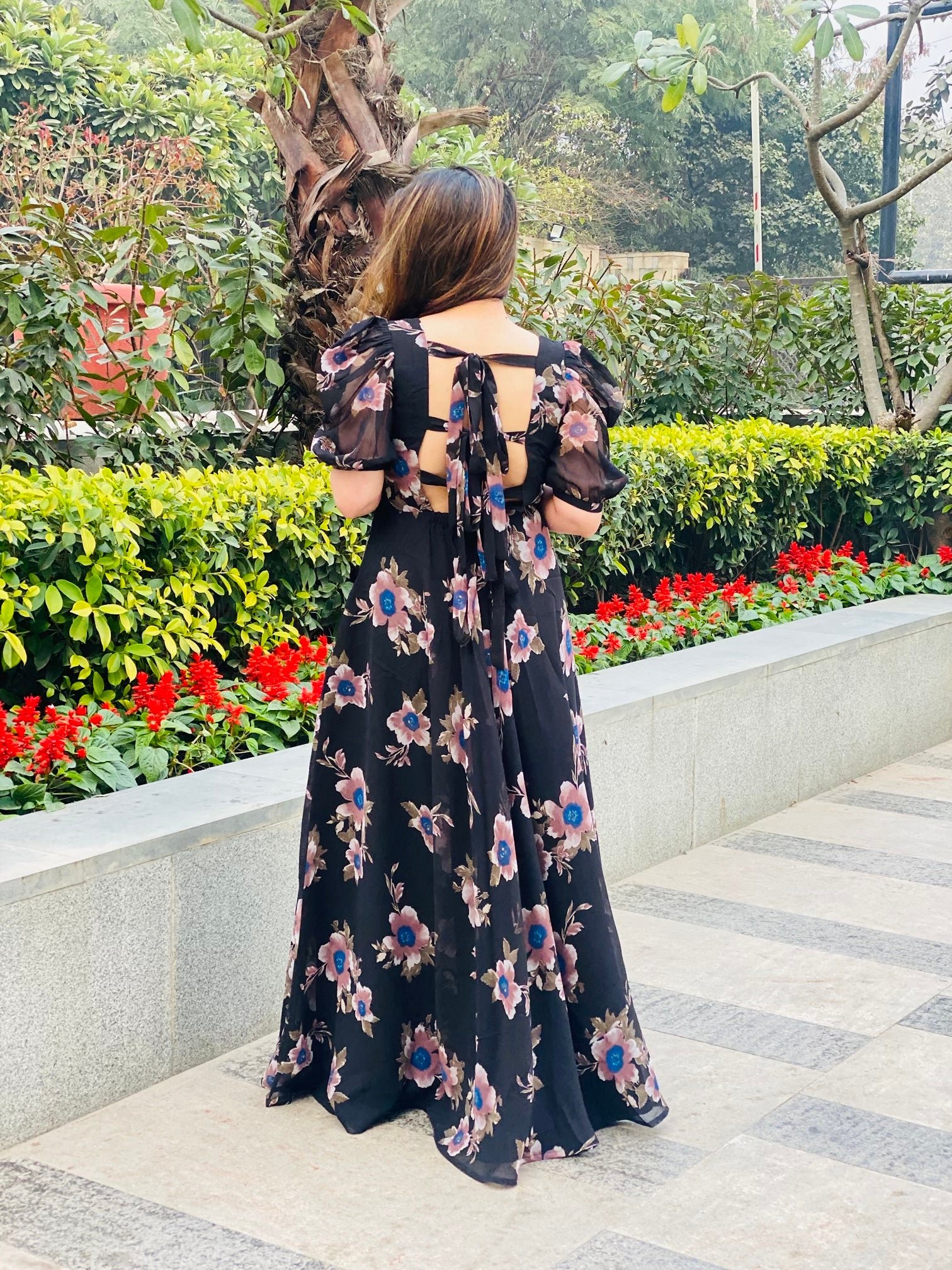 Black Floral Maxi