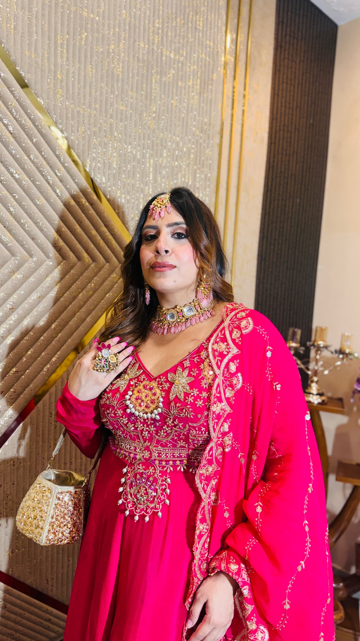 Pink Rendezvous Anarkali