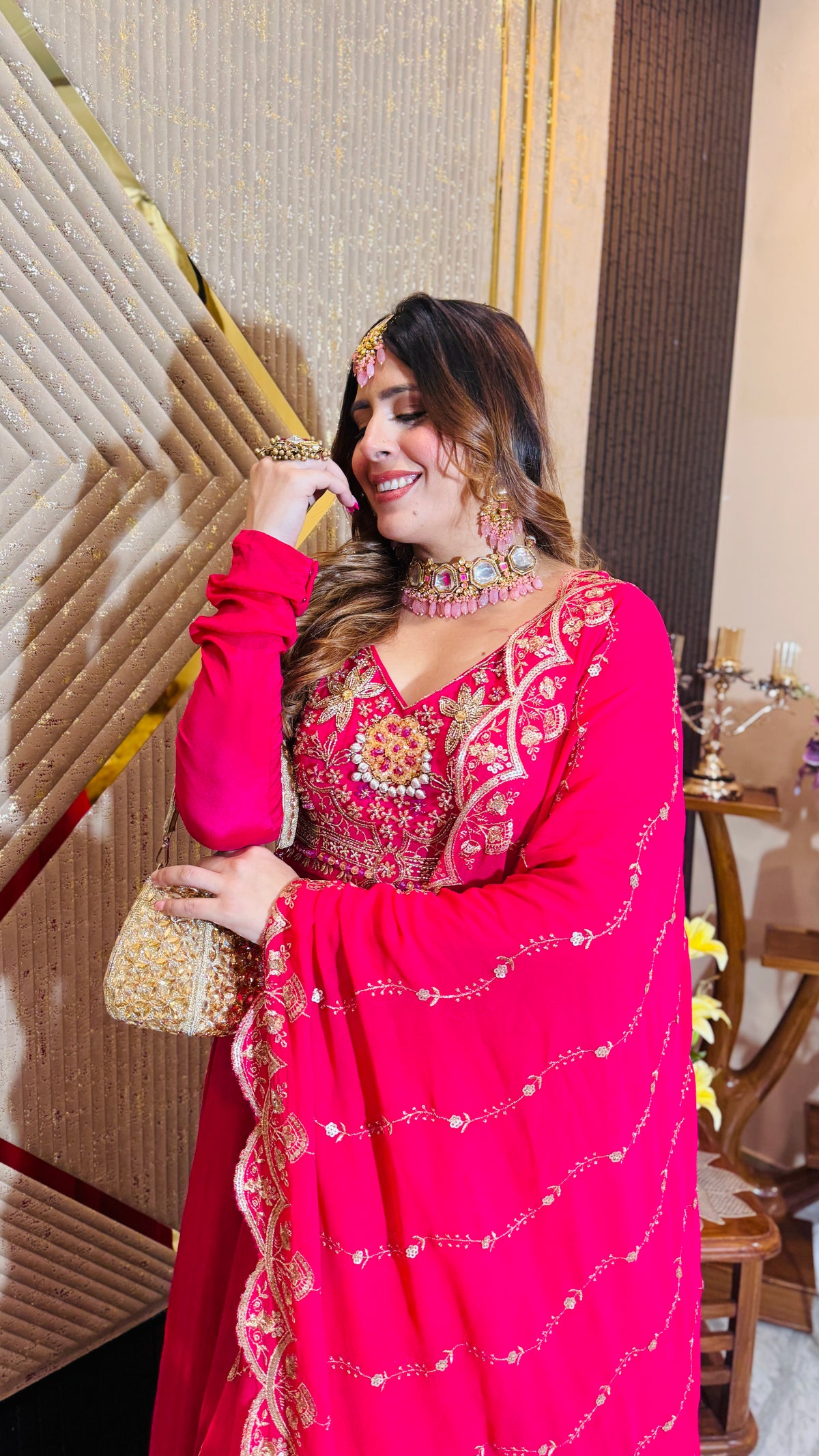 Pink Rendezvous Anarkali