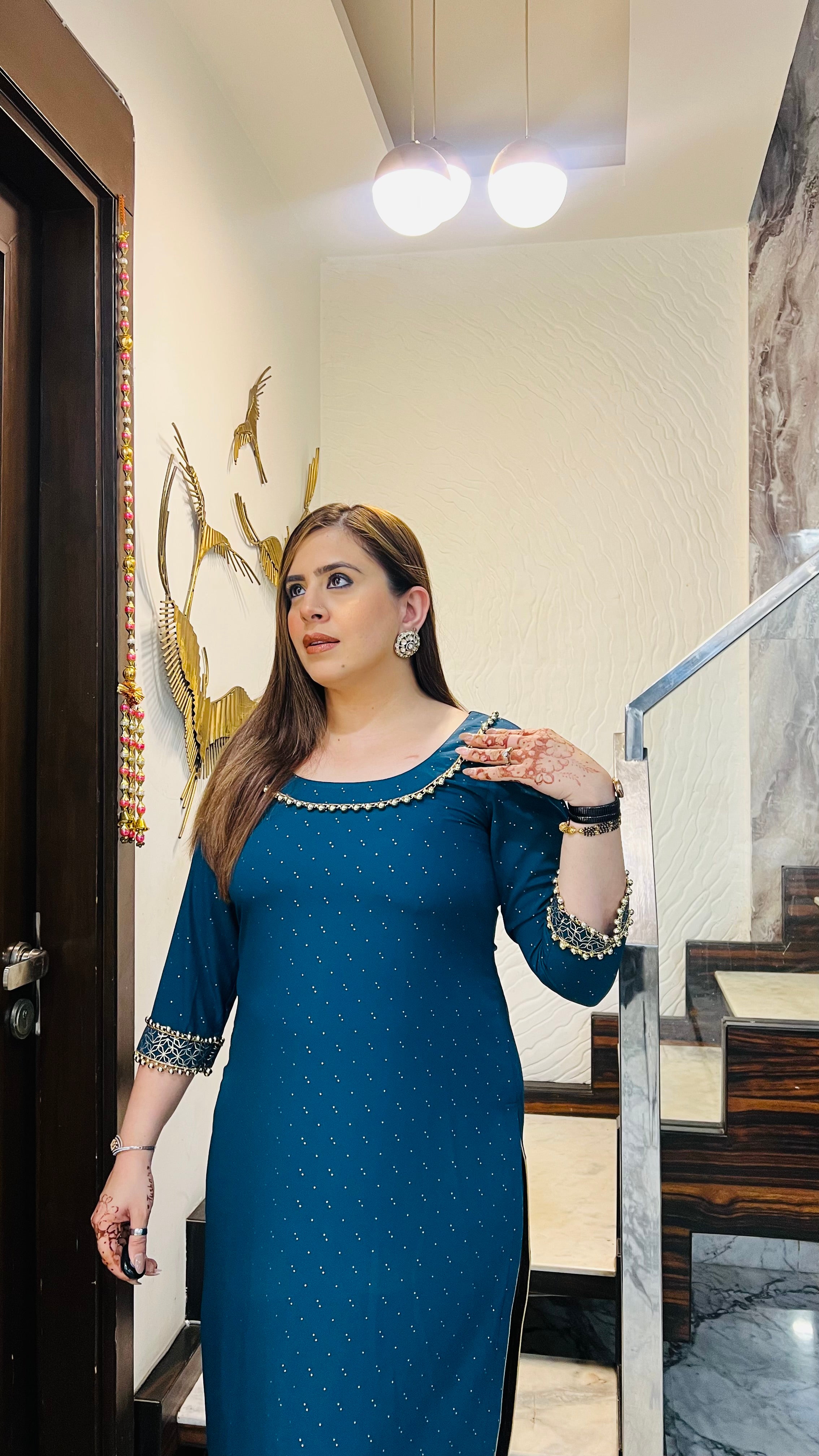 Peacock Jaipuri Cotton Suit