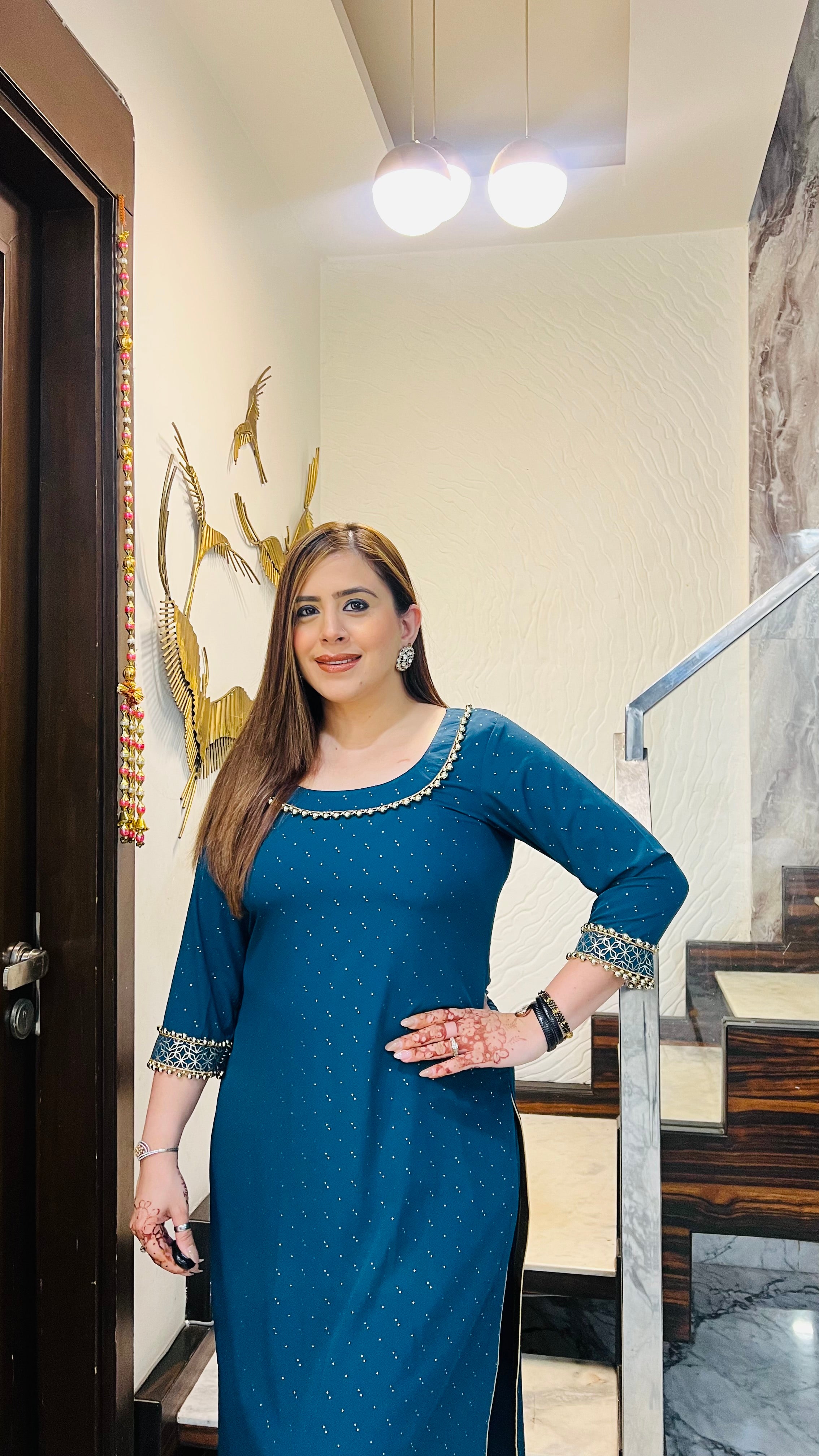 Peacock Jaipuri Cotton Suit