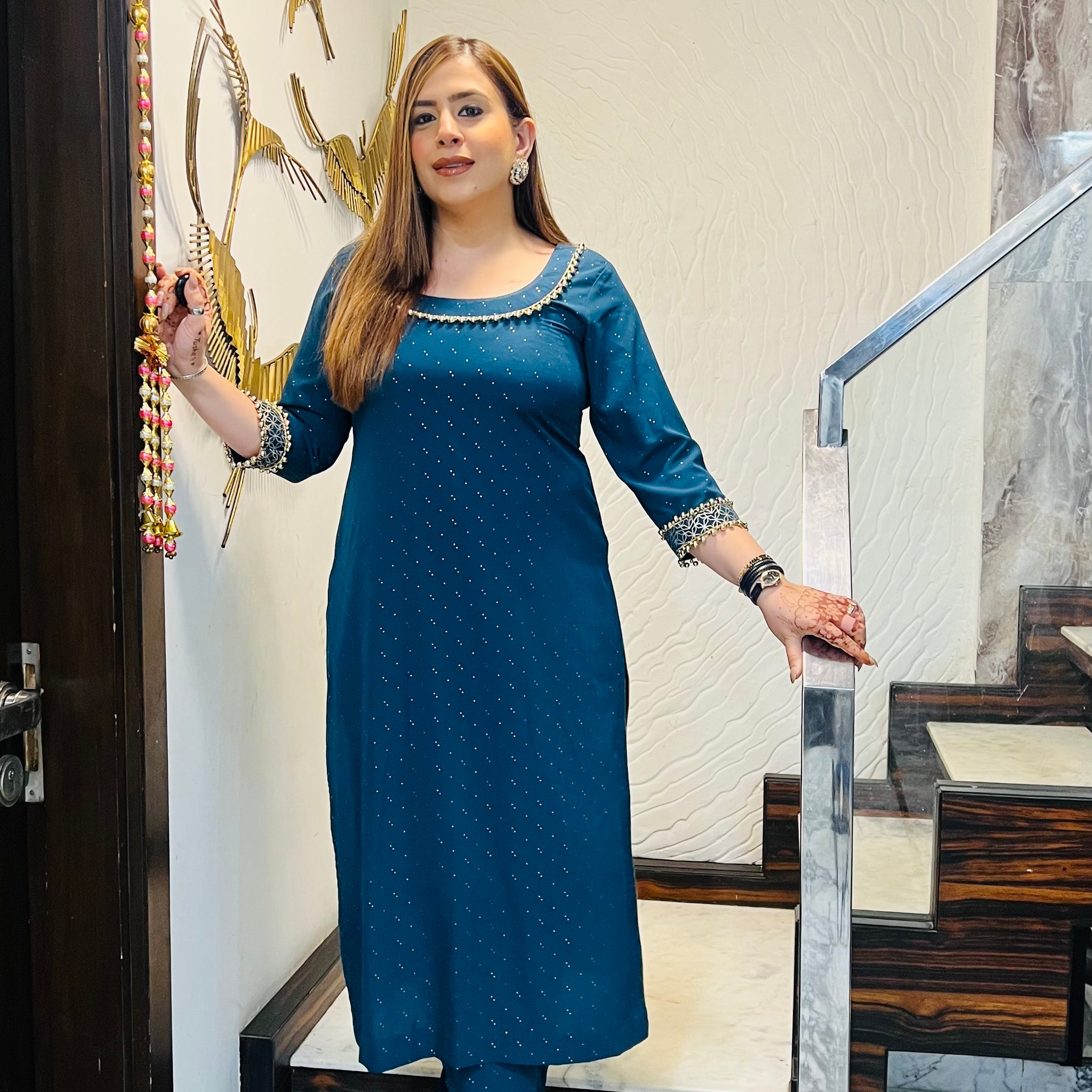 Peacock Jaipuri Cotton Suit