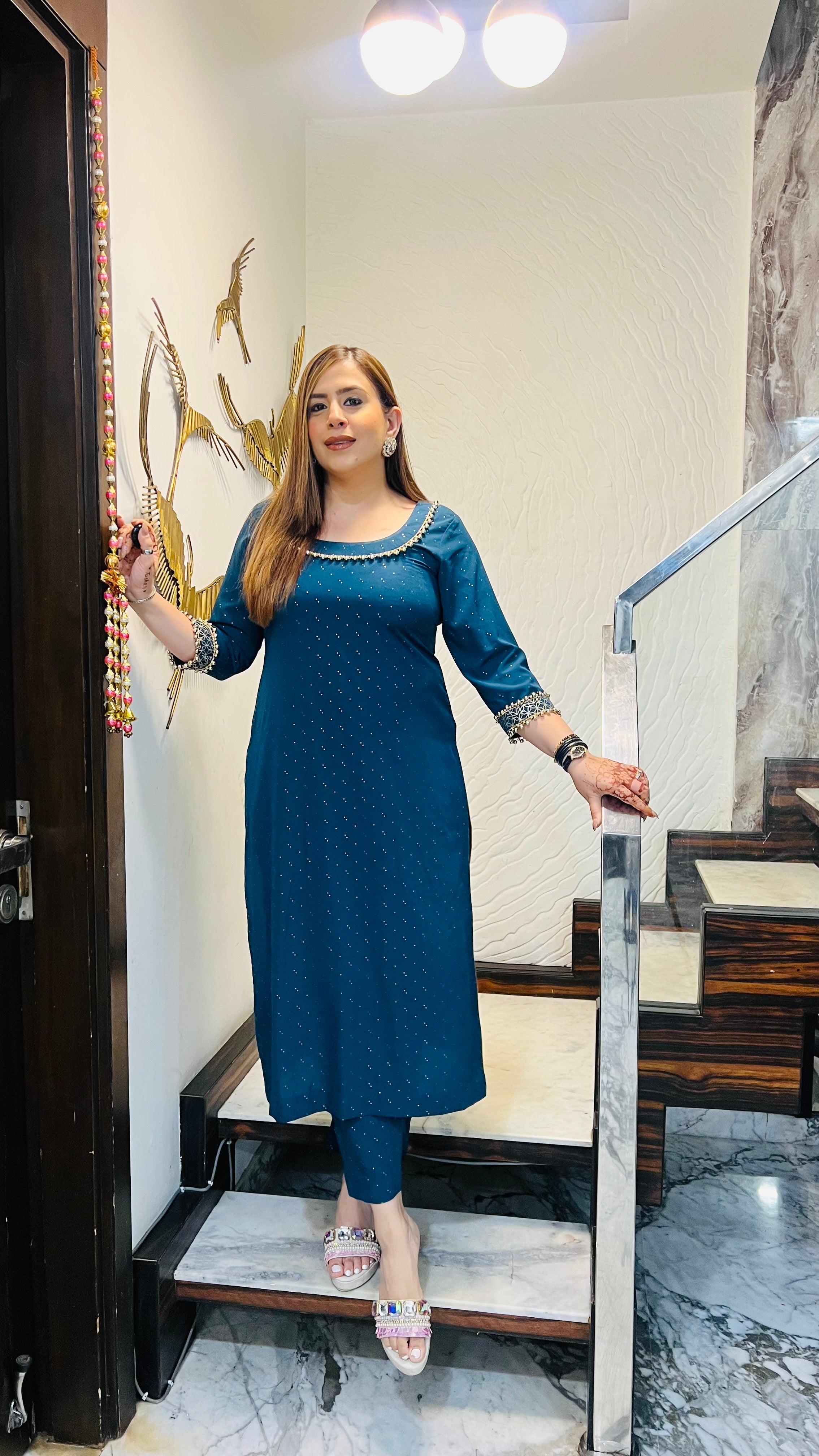 Peacock Jaipuri Cotton Suit