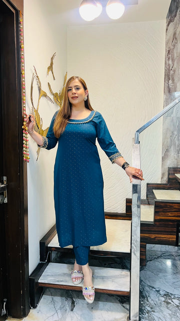 Peacock Jaipuri Cotton Suit