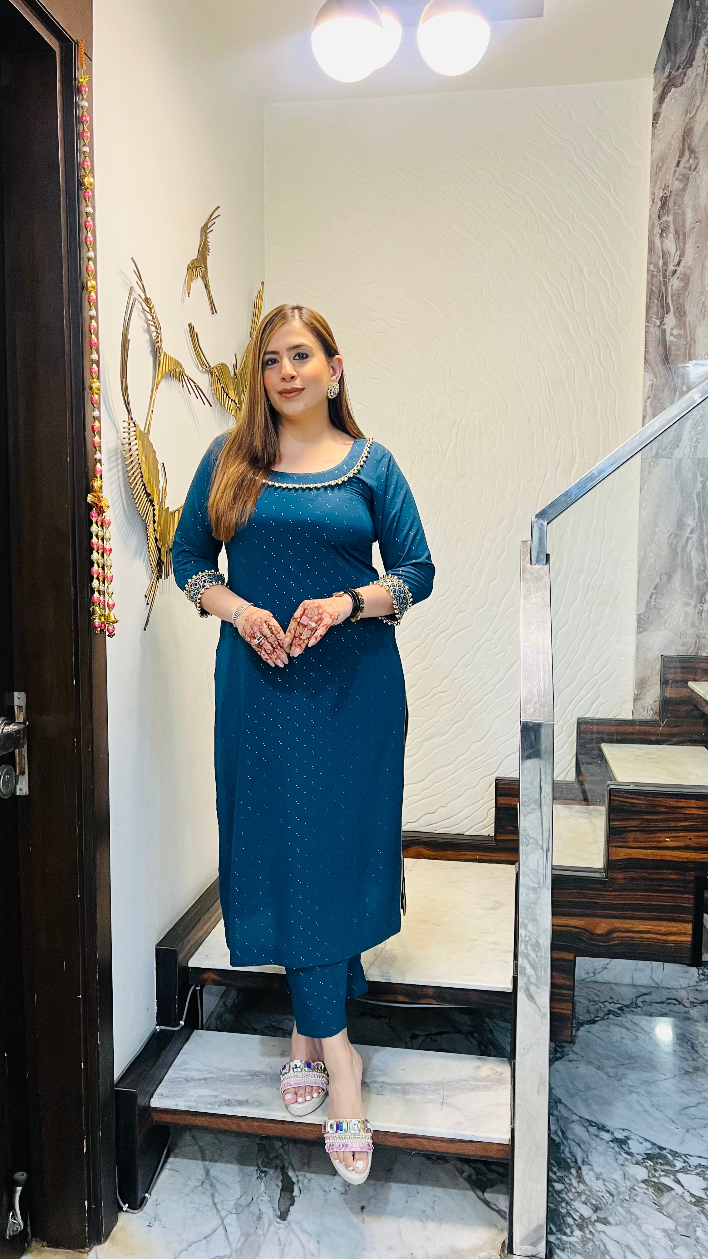 Peacock Jaipuri Cotton Suit