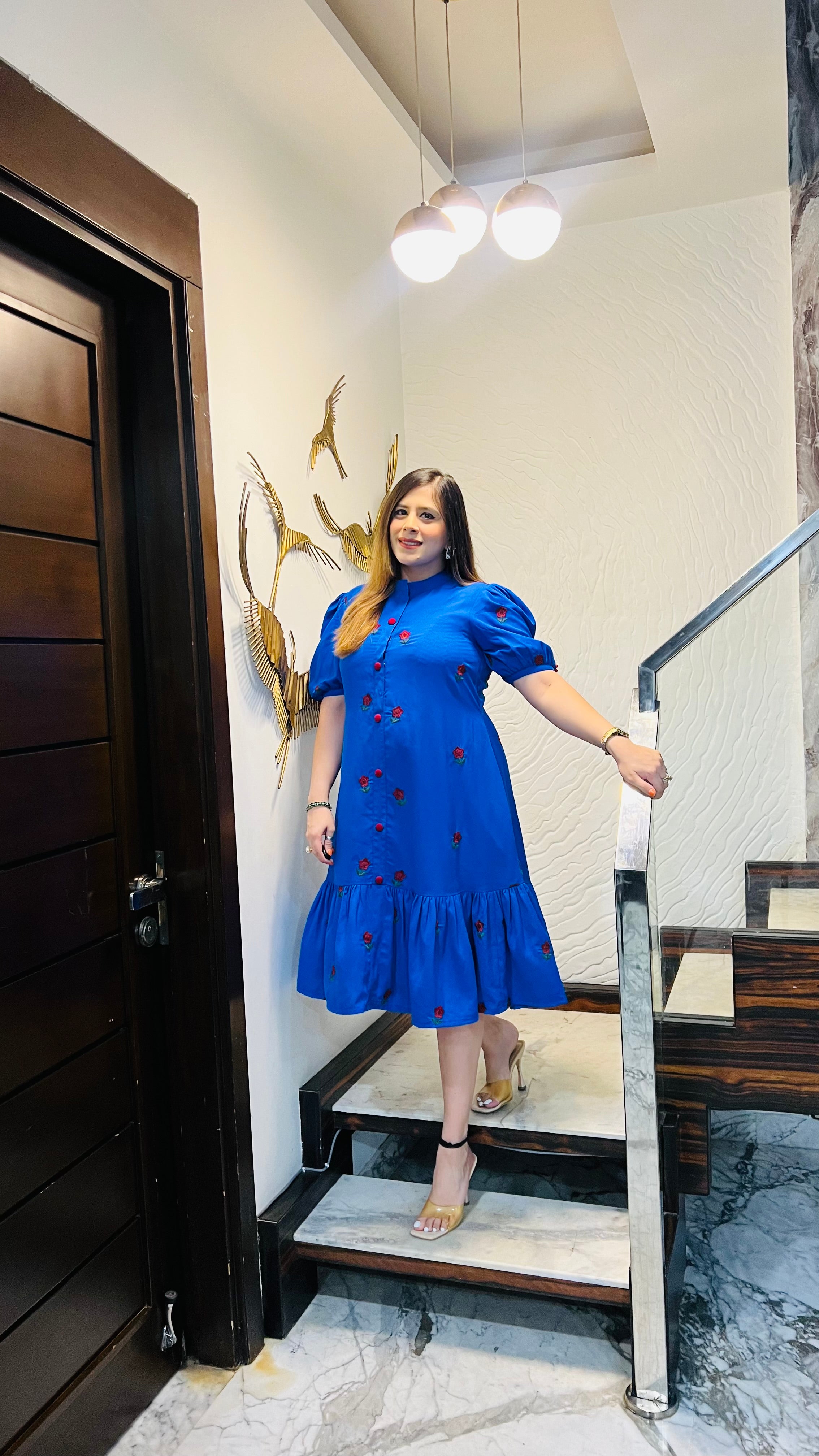 Embroidered Royalty Midi Dress