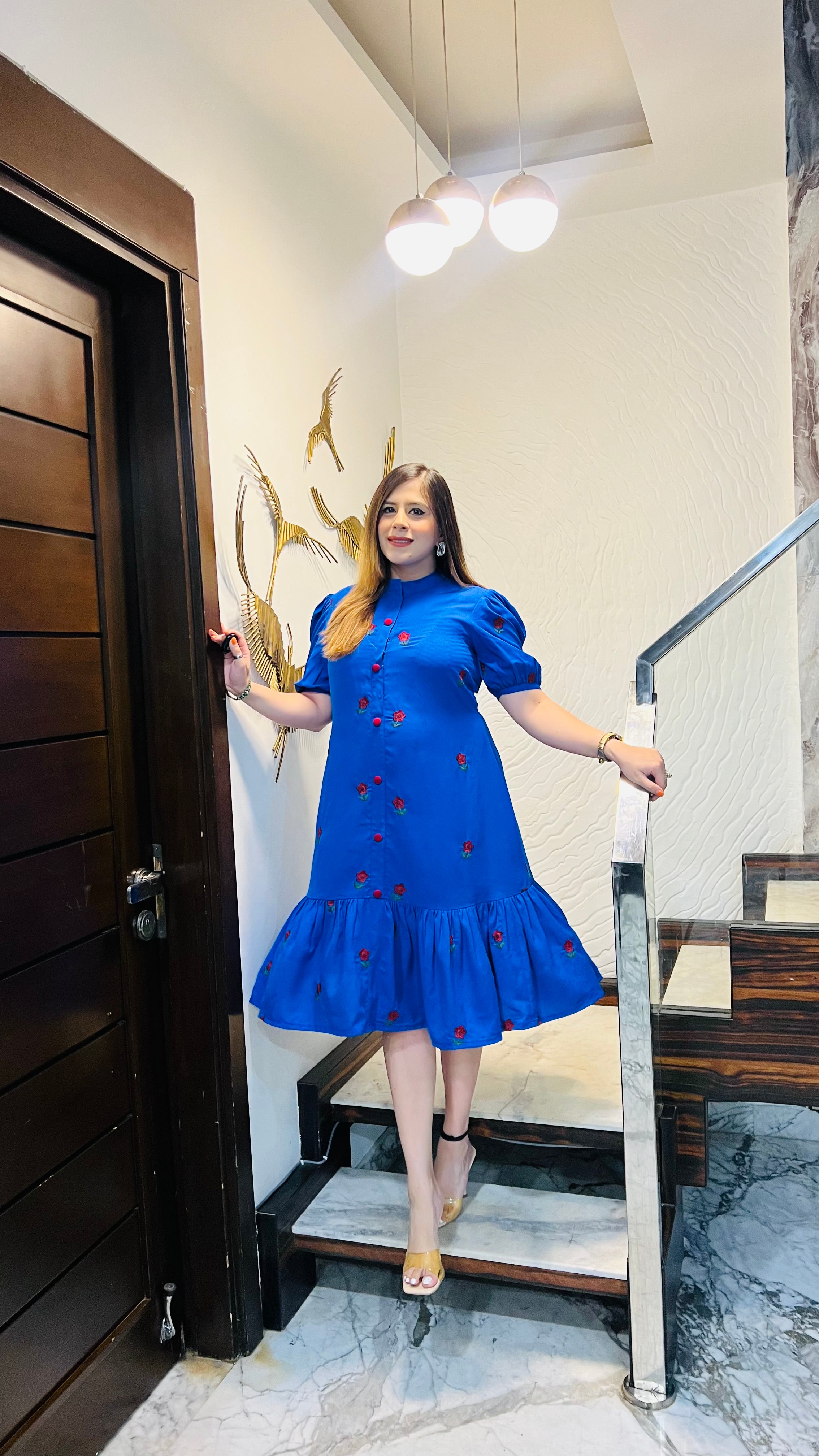 Embroidered Royalty Midi Dress