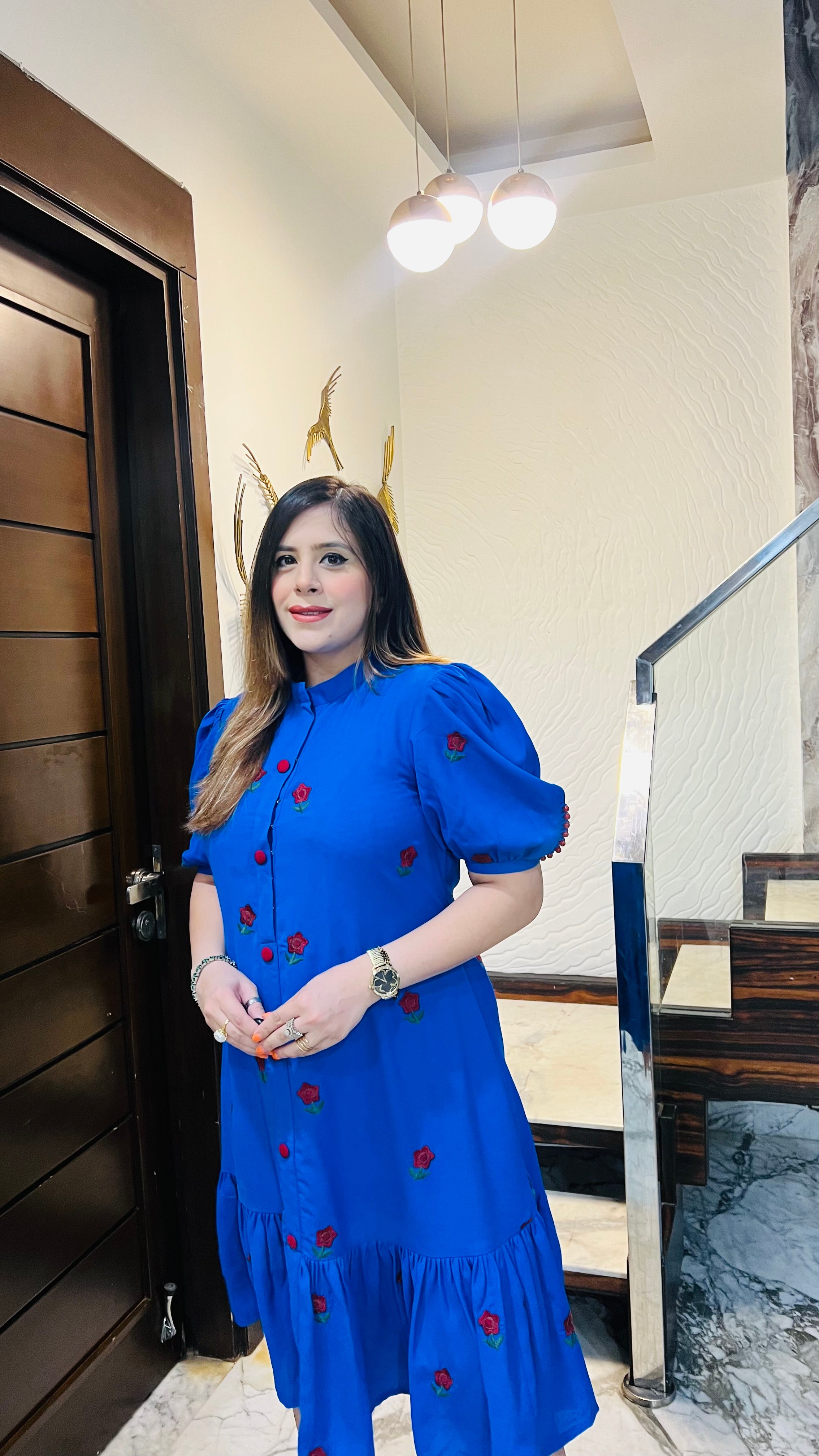 Embroidered Royalty Midi Dress