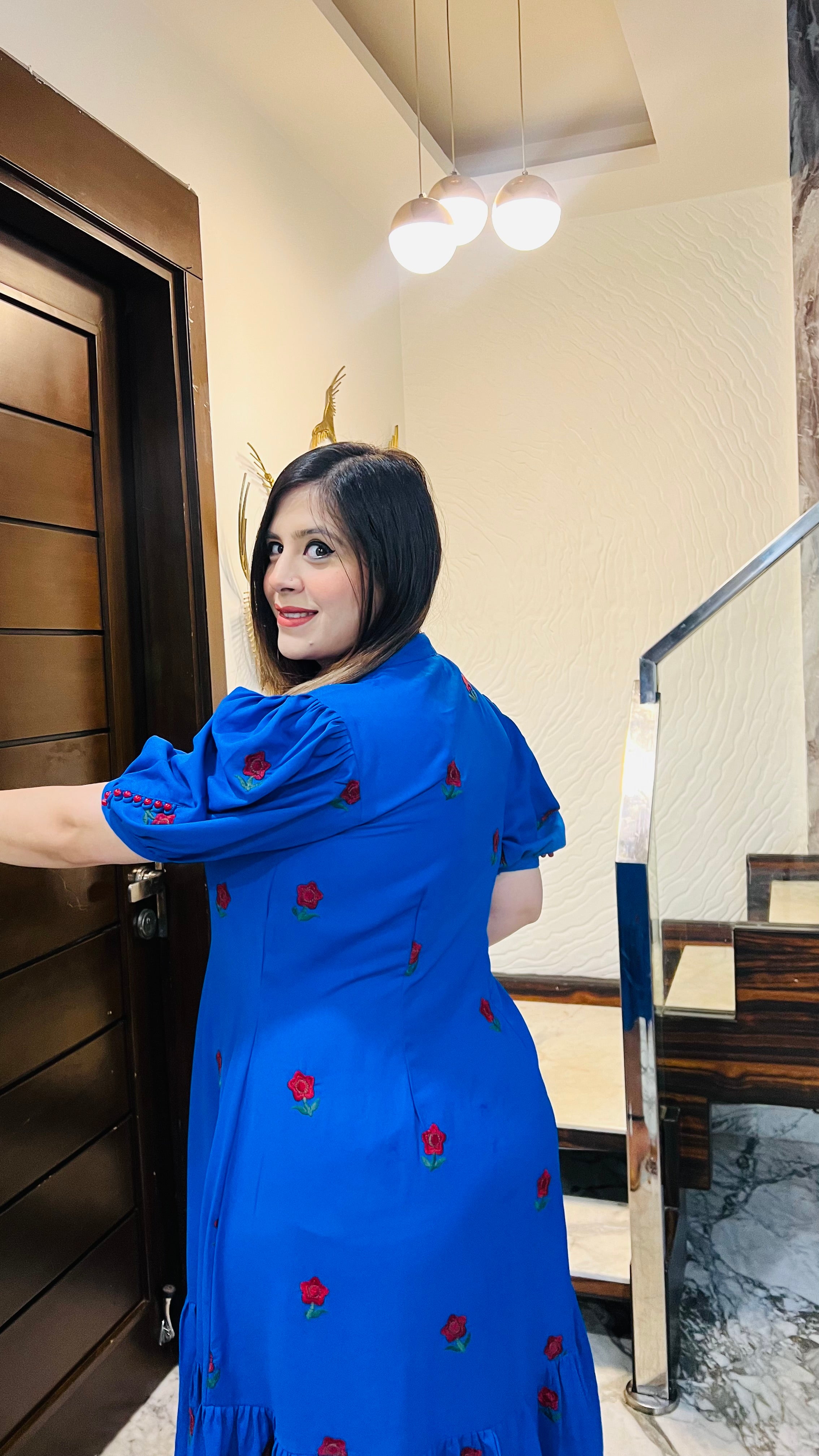 Embroidered Royalty Midi Dress