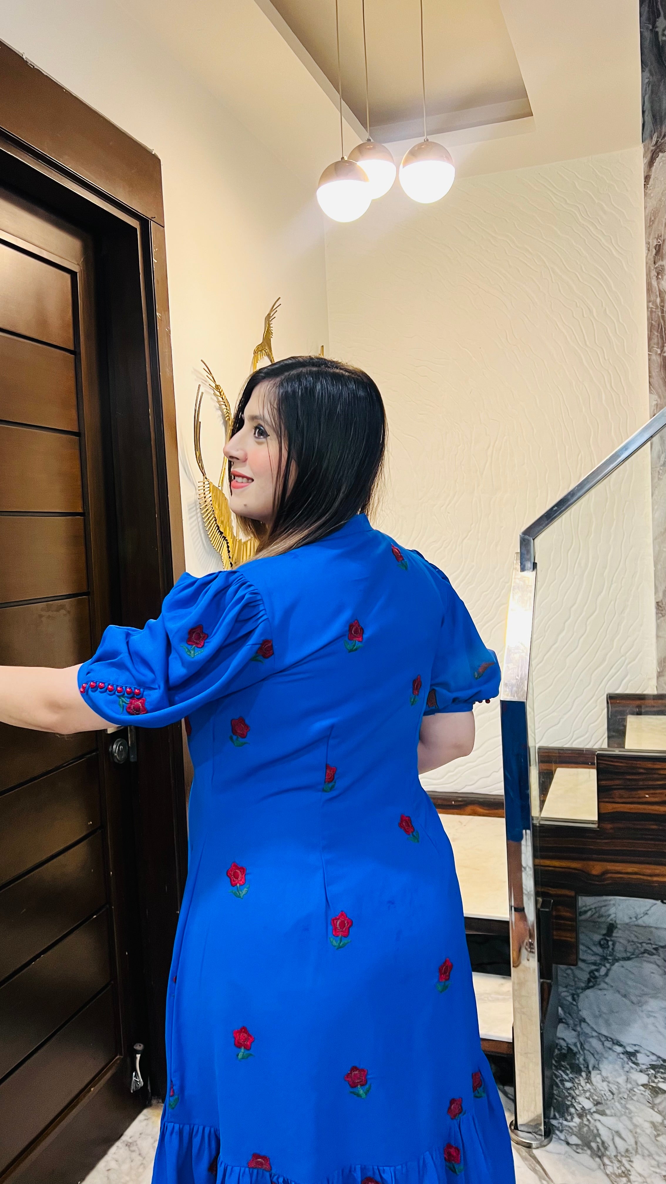 Embroidered Royalty Midi Dress