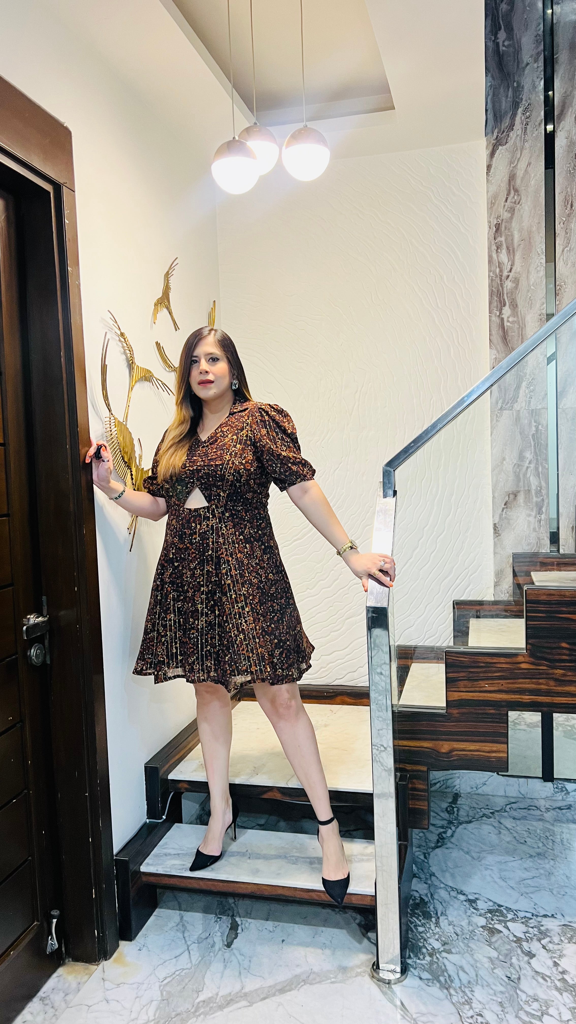 Black Lurex Mama Dress