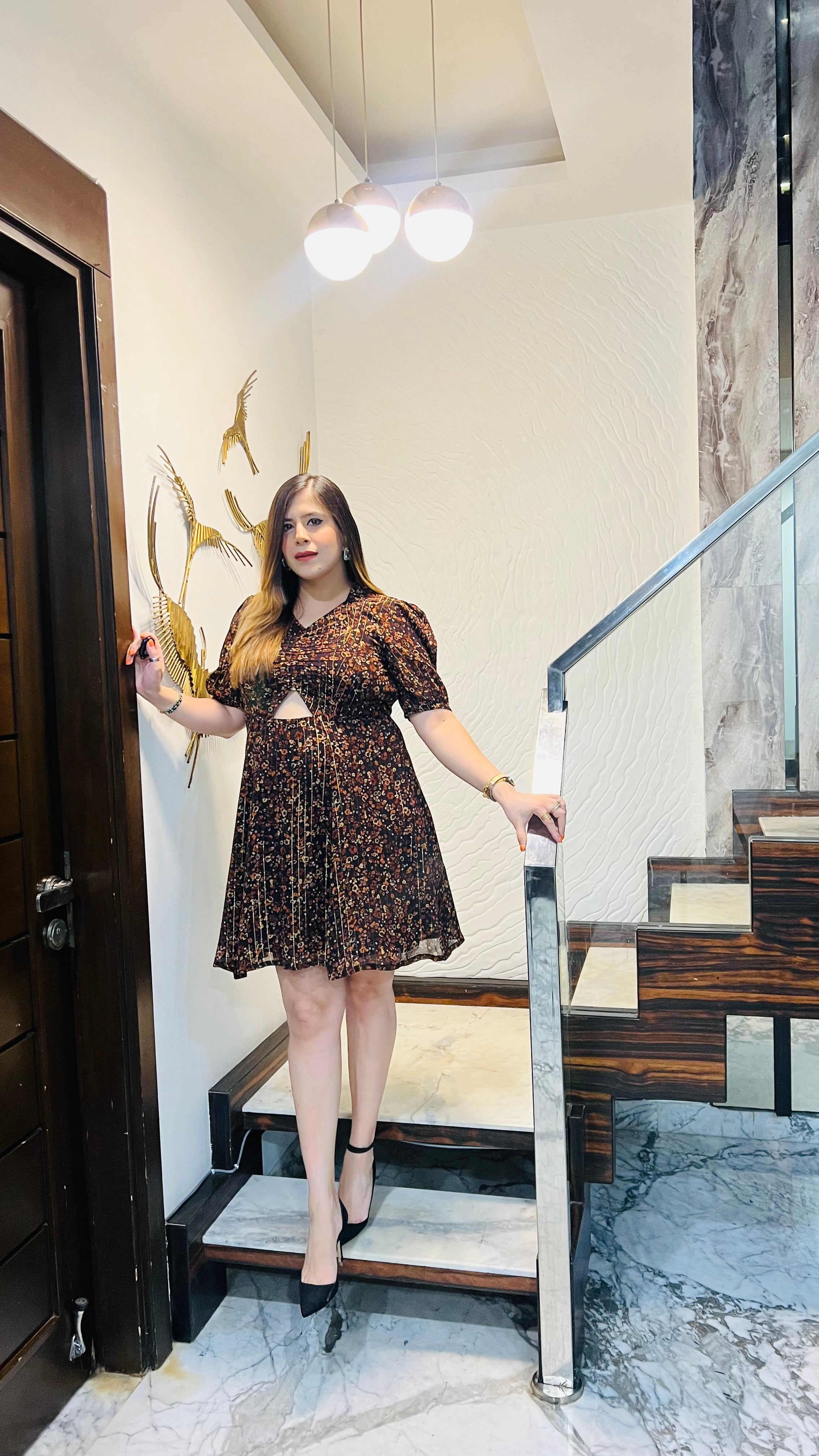 Black Lurex Mama Dress