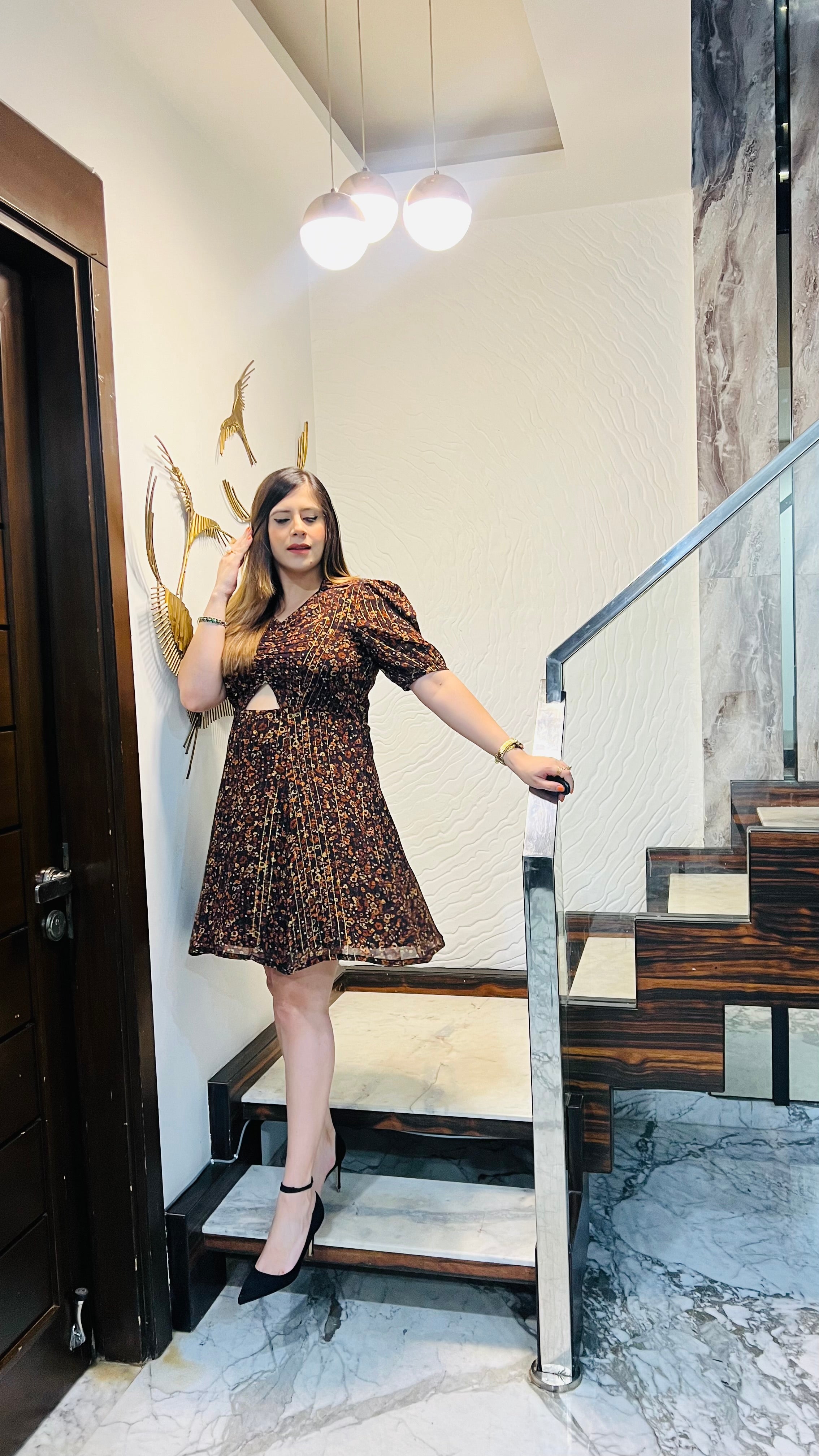 Black Lurex Mama Dress