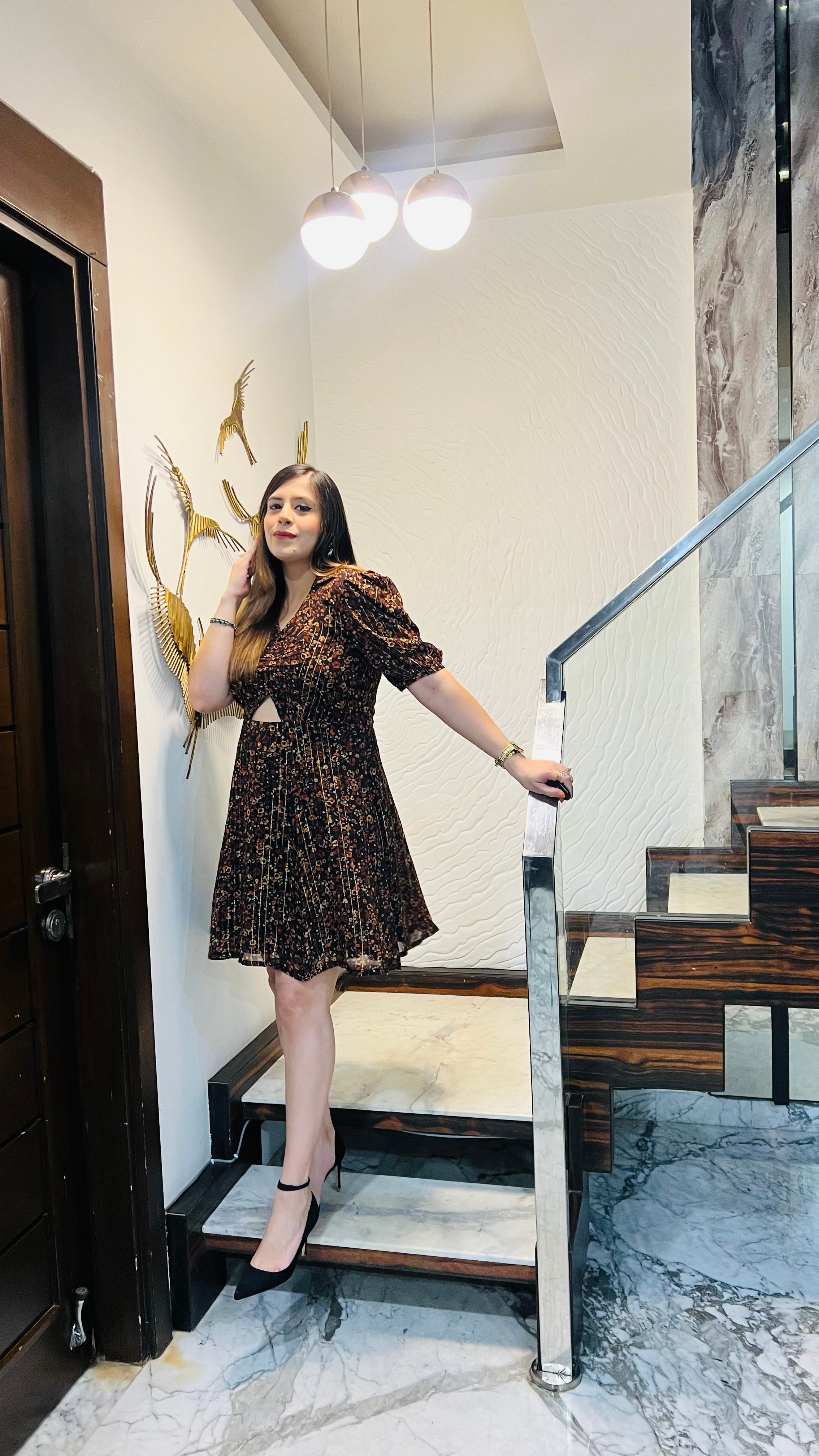 Black Lurex Mama Dress