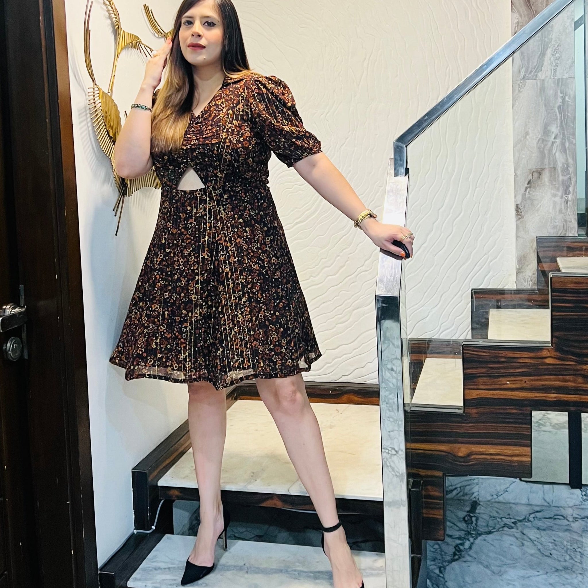 Black Lurex Mama Dress