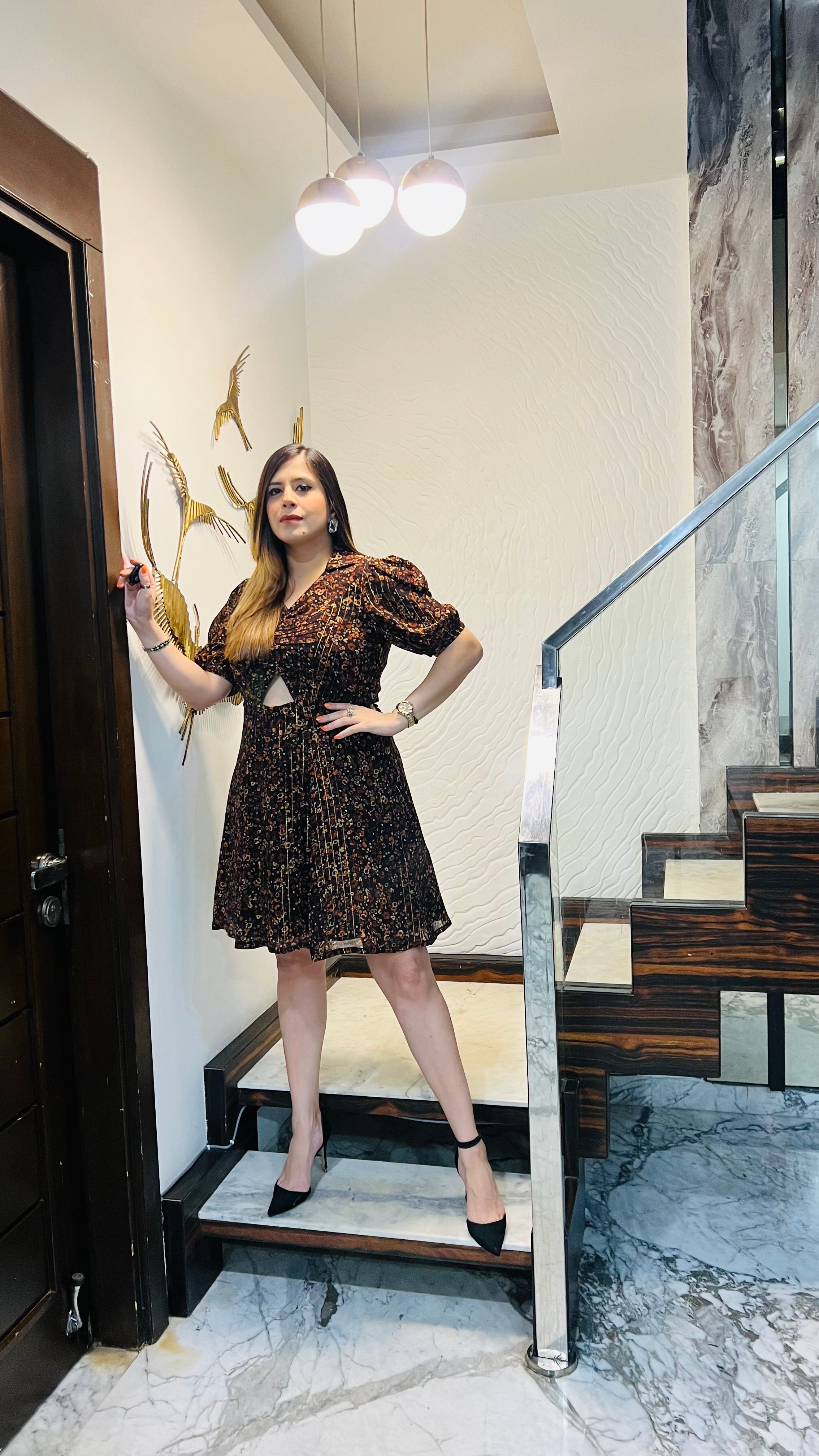 Black Lurex Mama Dress