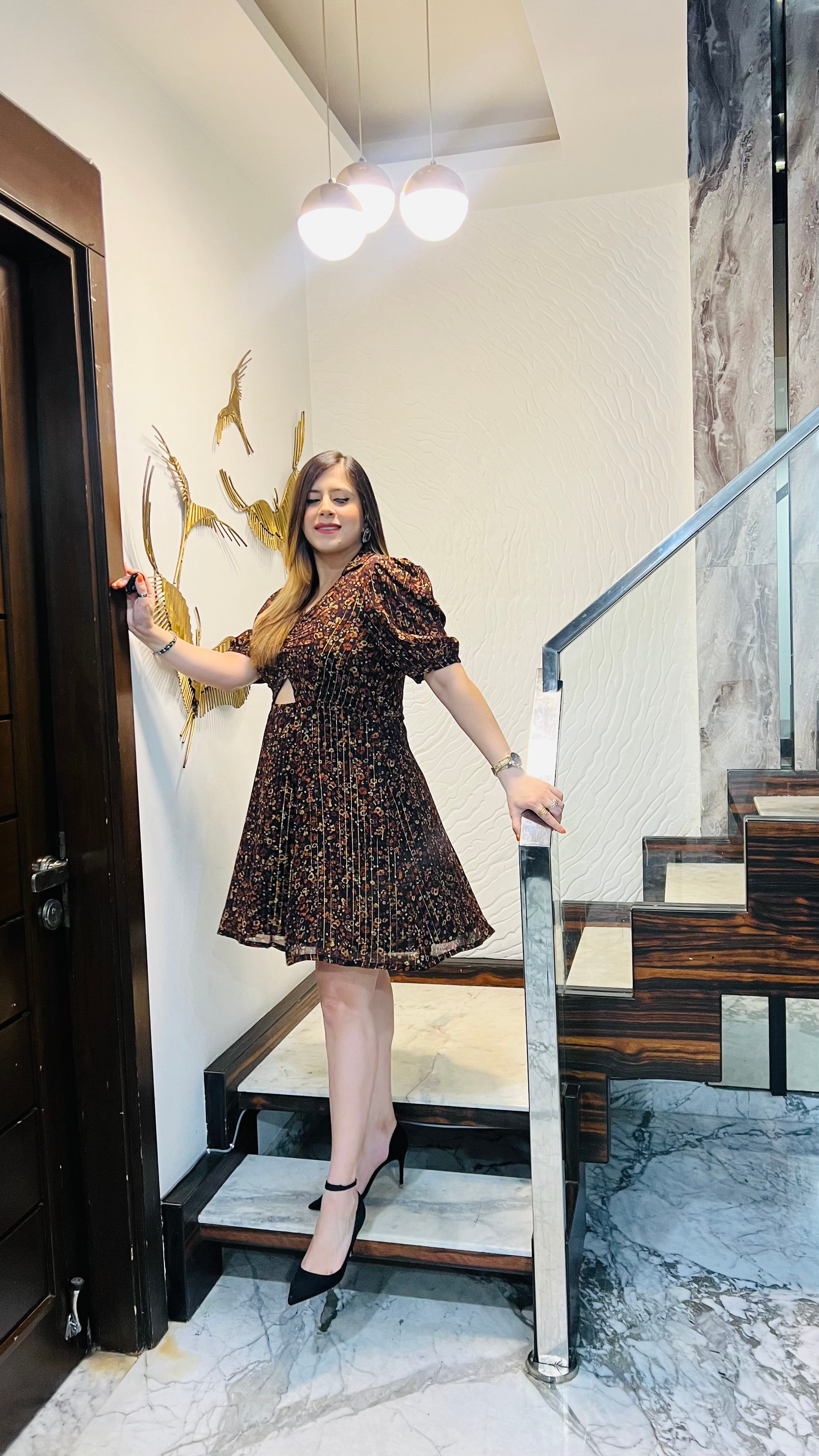 Black Lurex Mama Dress