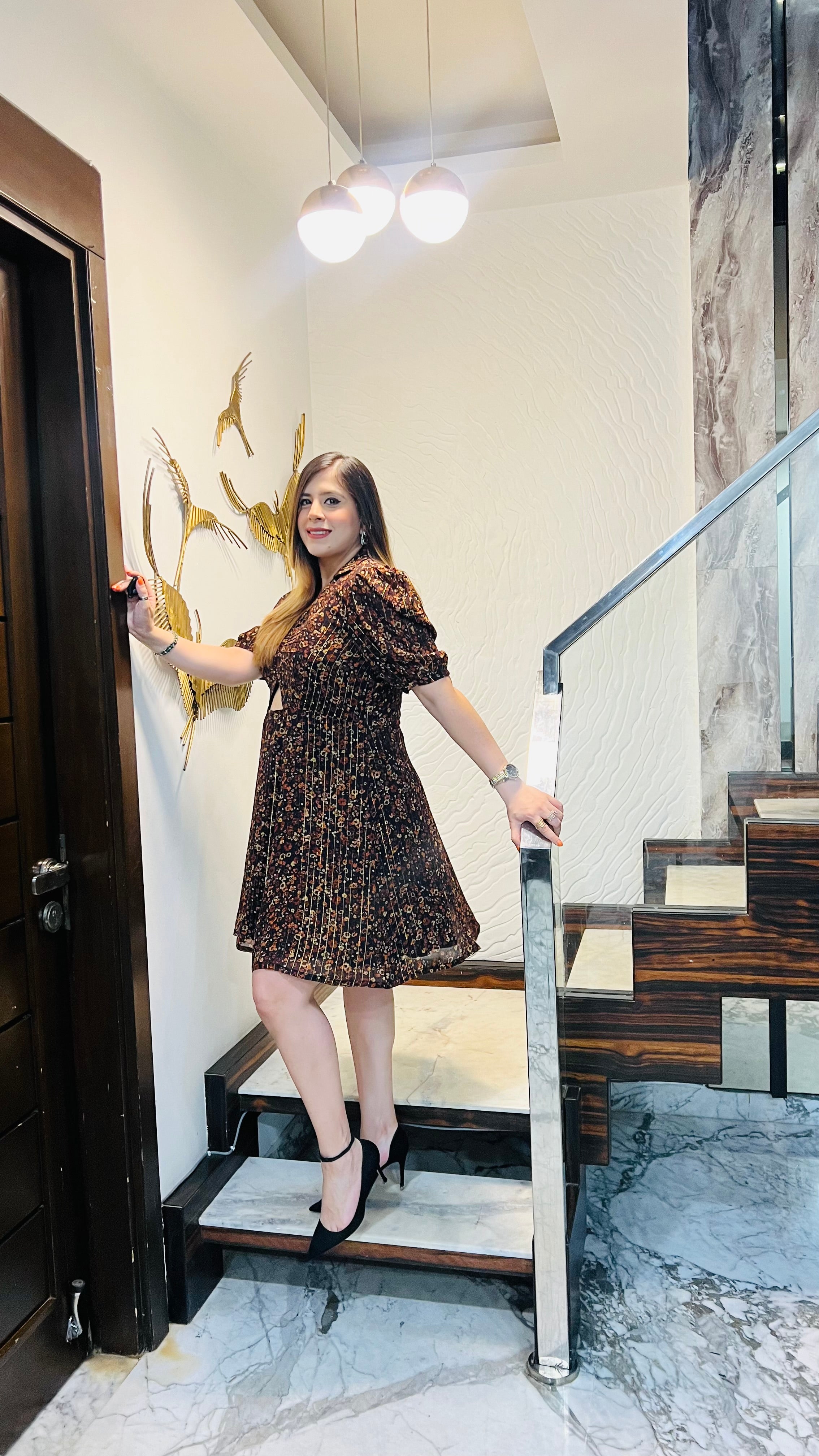 Black Lurex Mama Dress