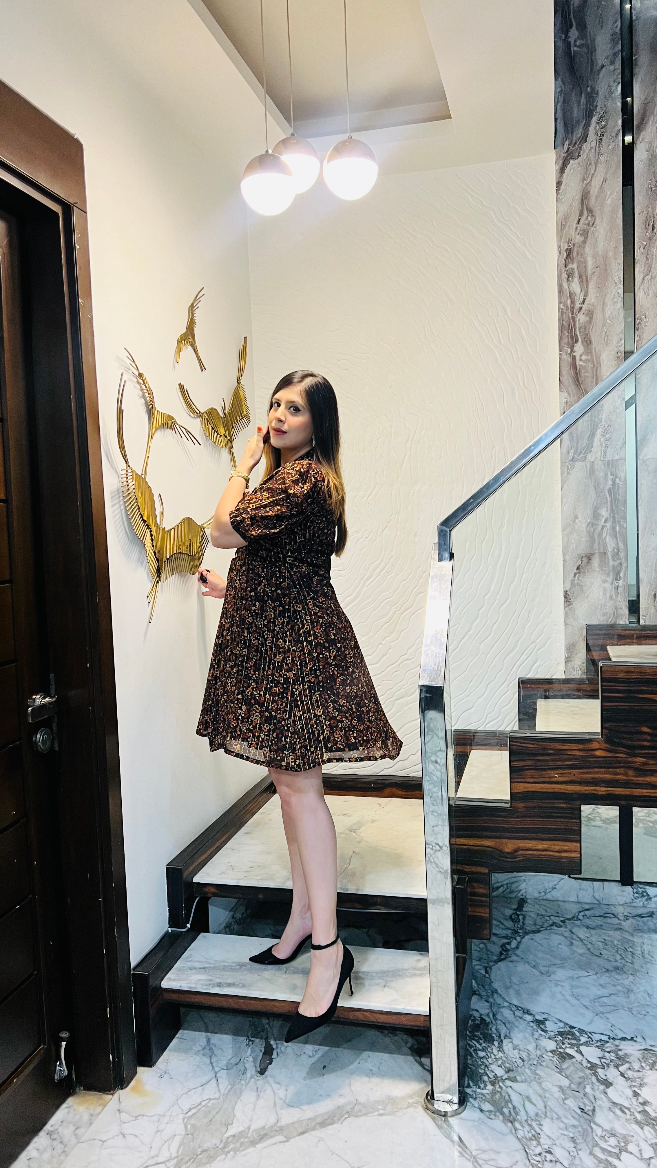 Black Lurex Mama Dress