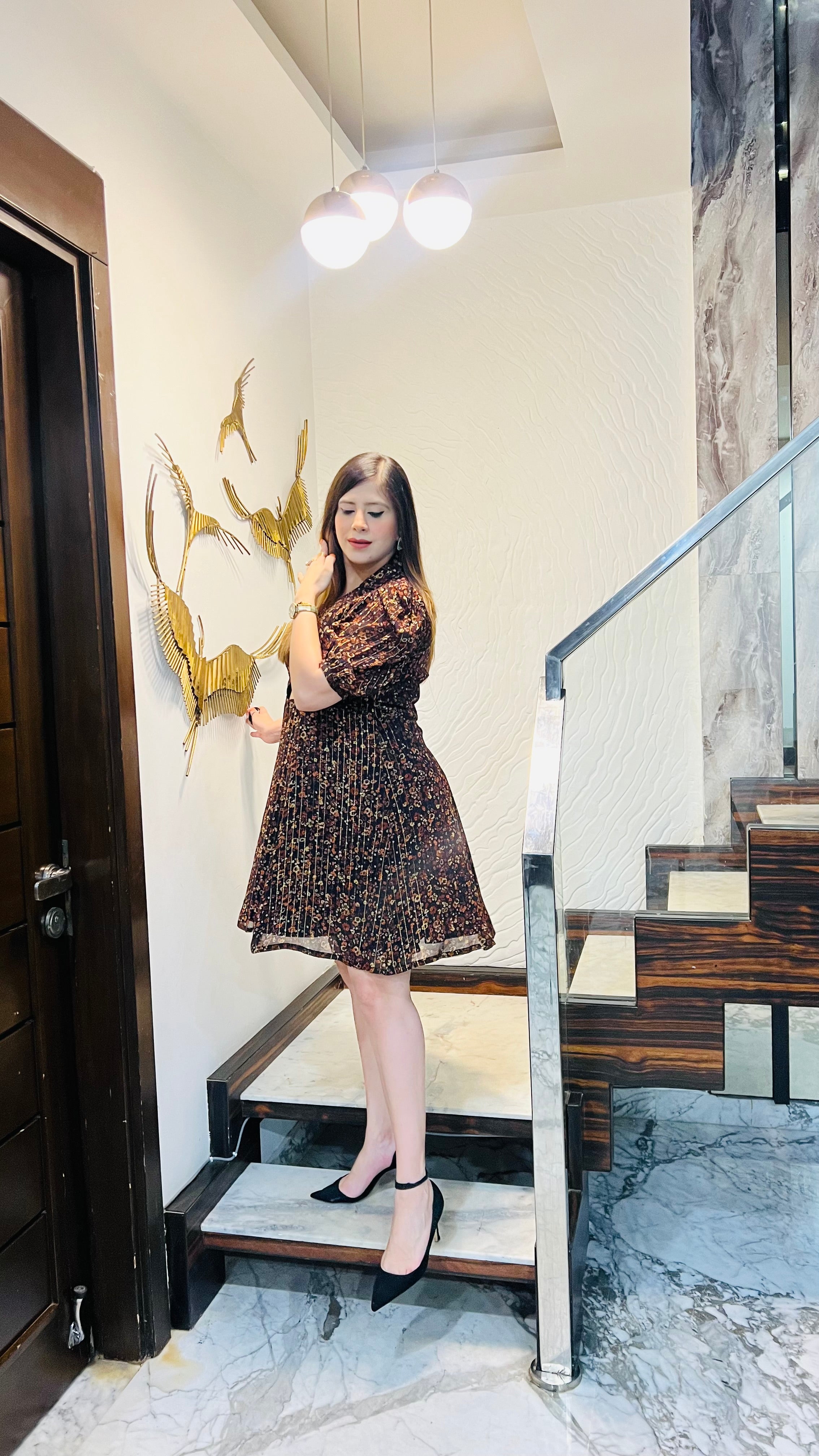 Black Lurex Mama Dress